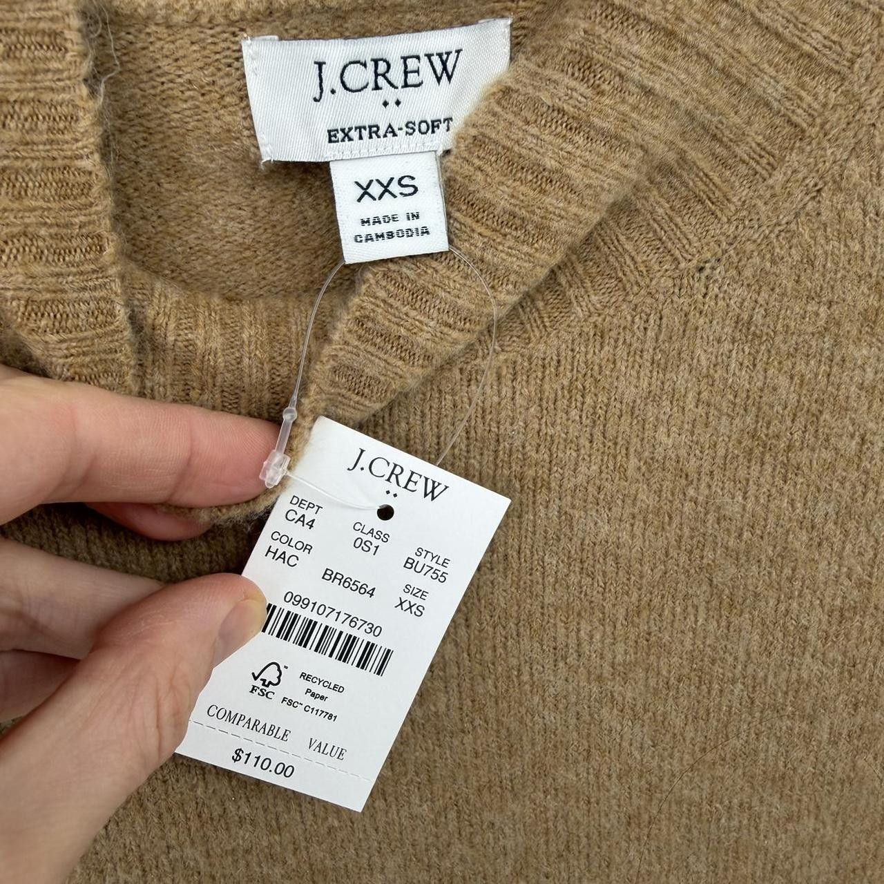 J.Crew J. Crew NWT Extra-Soft Mock Neck Sweater Dress Camel Brown Size XXS / US 00 / IT 34 - 3 Thumbnail