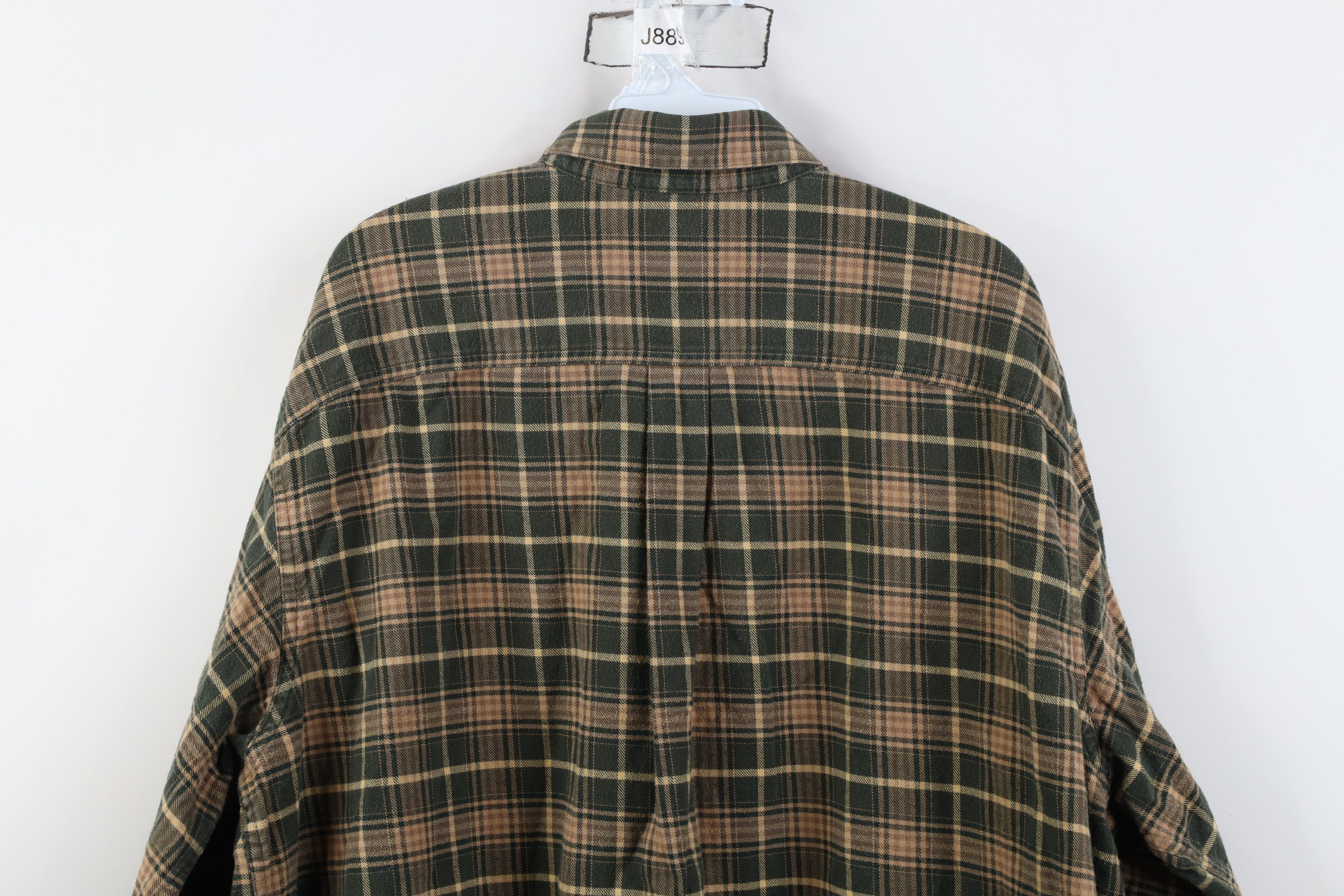L.L. Bean Vintage 90s Y2K LL Bean Flannel Collared Button Down Shirt Size US XXL / EU 58 / 5 - 10 Thumbnail