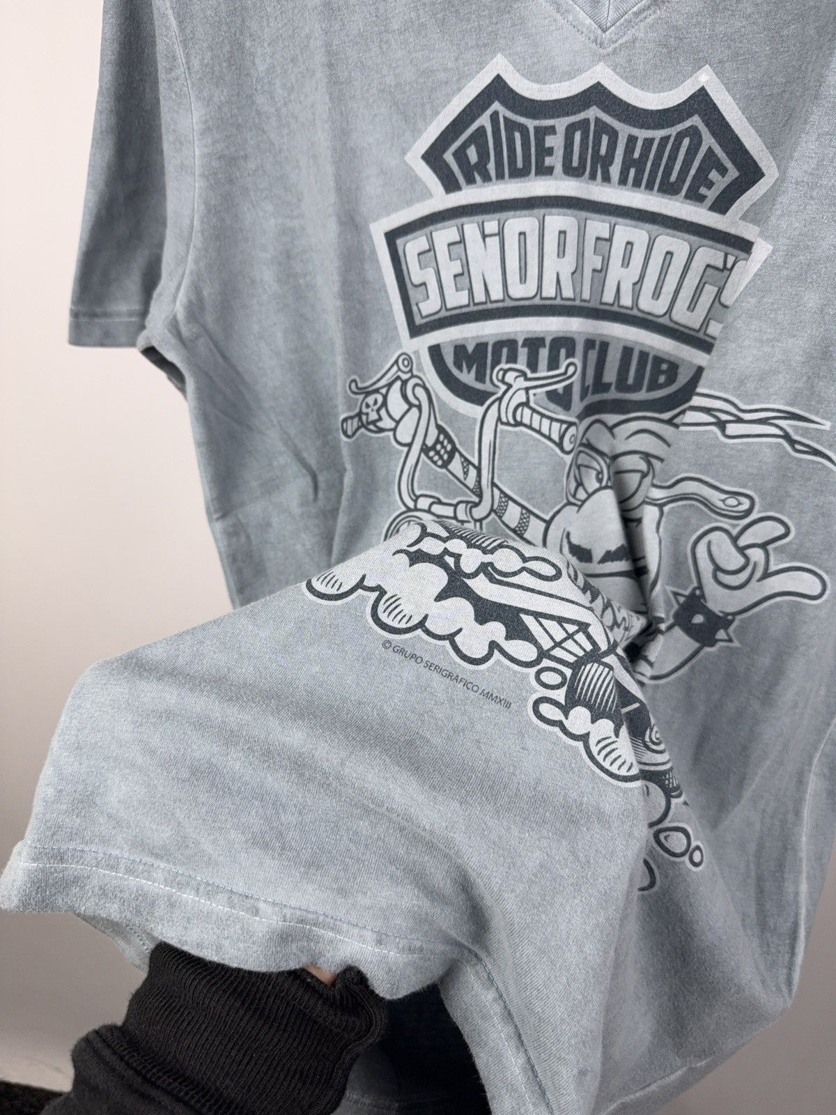 Vintage 2013 Senor Frog’s Ride Or Hide Moto Club Biker Graphic Tee Size US L / EU 52-54 / 3 - 5 Thumbnail