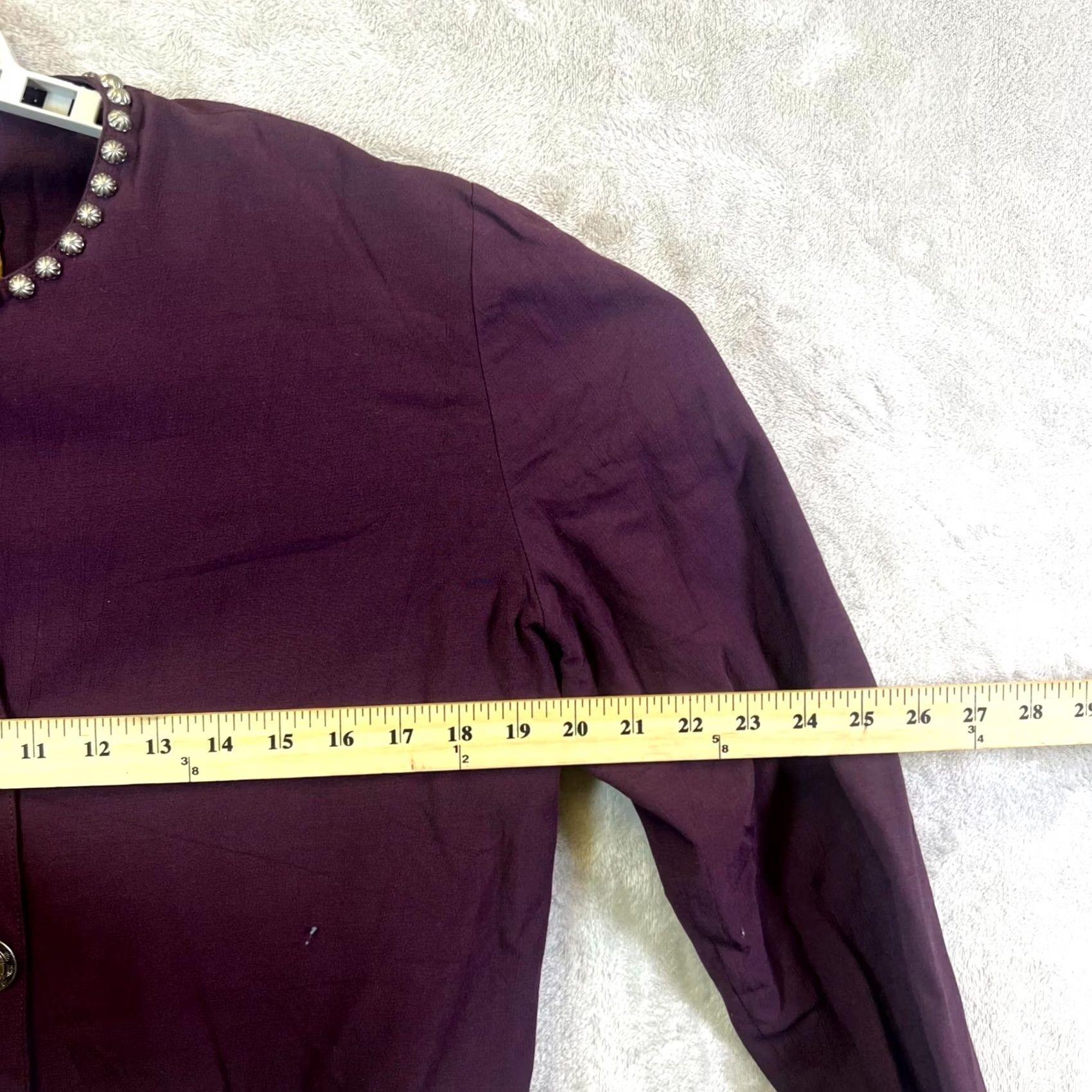 Doublet Double D Ranch Jacket Women S Purple Rayon Cropped Studded Scalloped Hem Western Jacket Size S / US 4 / IT 40 - 4 Thumbnail