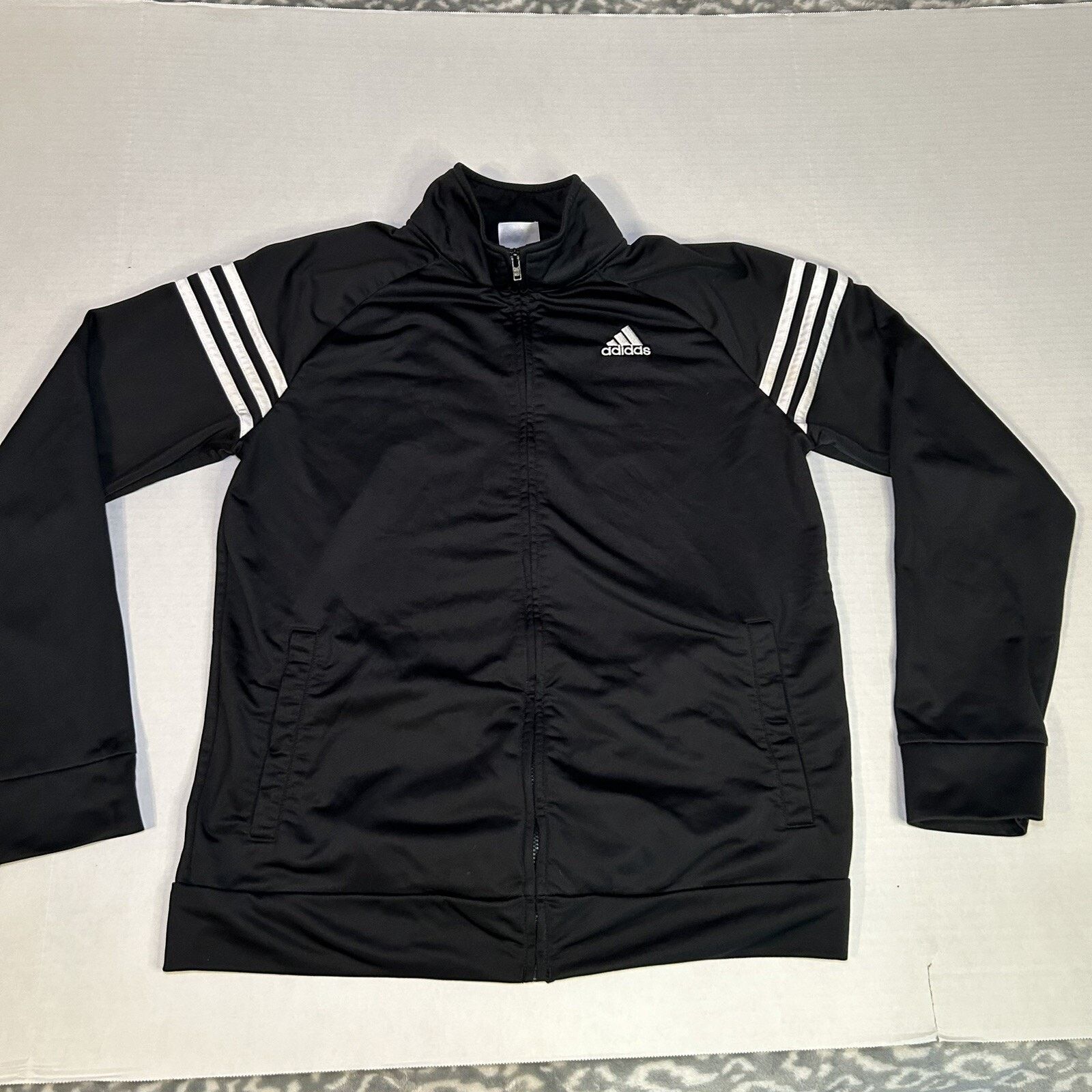 Adidas Adidas Sz XL 18/20 Youth Jacket Full Zip Long Sleeve Black Size US XS / EU 42 / 0 - 1 Thumbnail