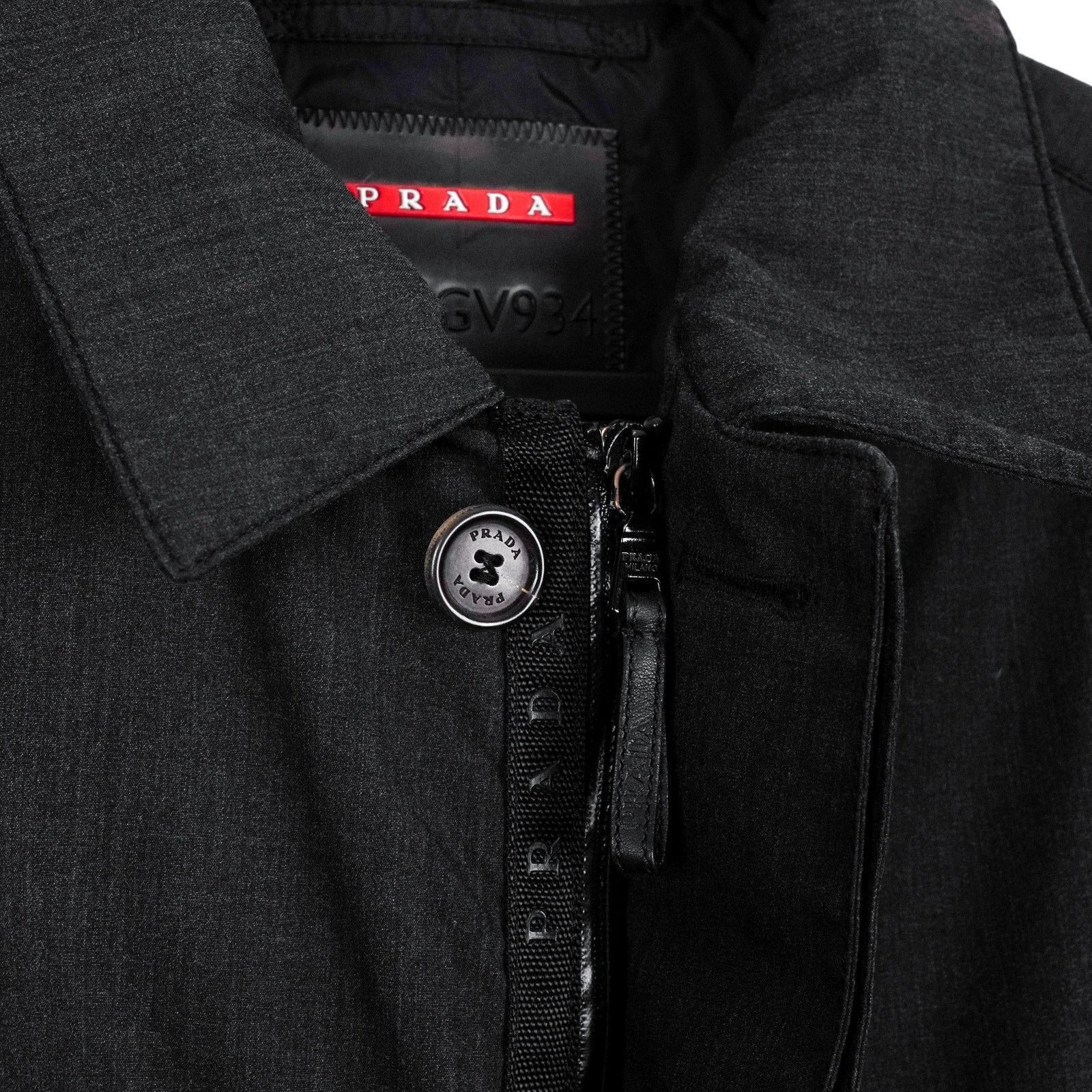 Prada Prada Linea Rossa Gray Tab Logo Kevlar Tech Coat Jacket Size US XL / EU 56 / 4 - 4 Thumbnail