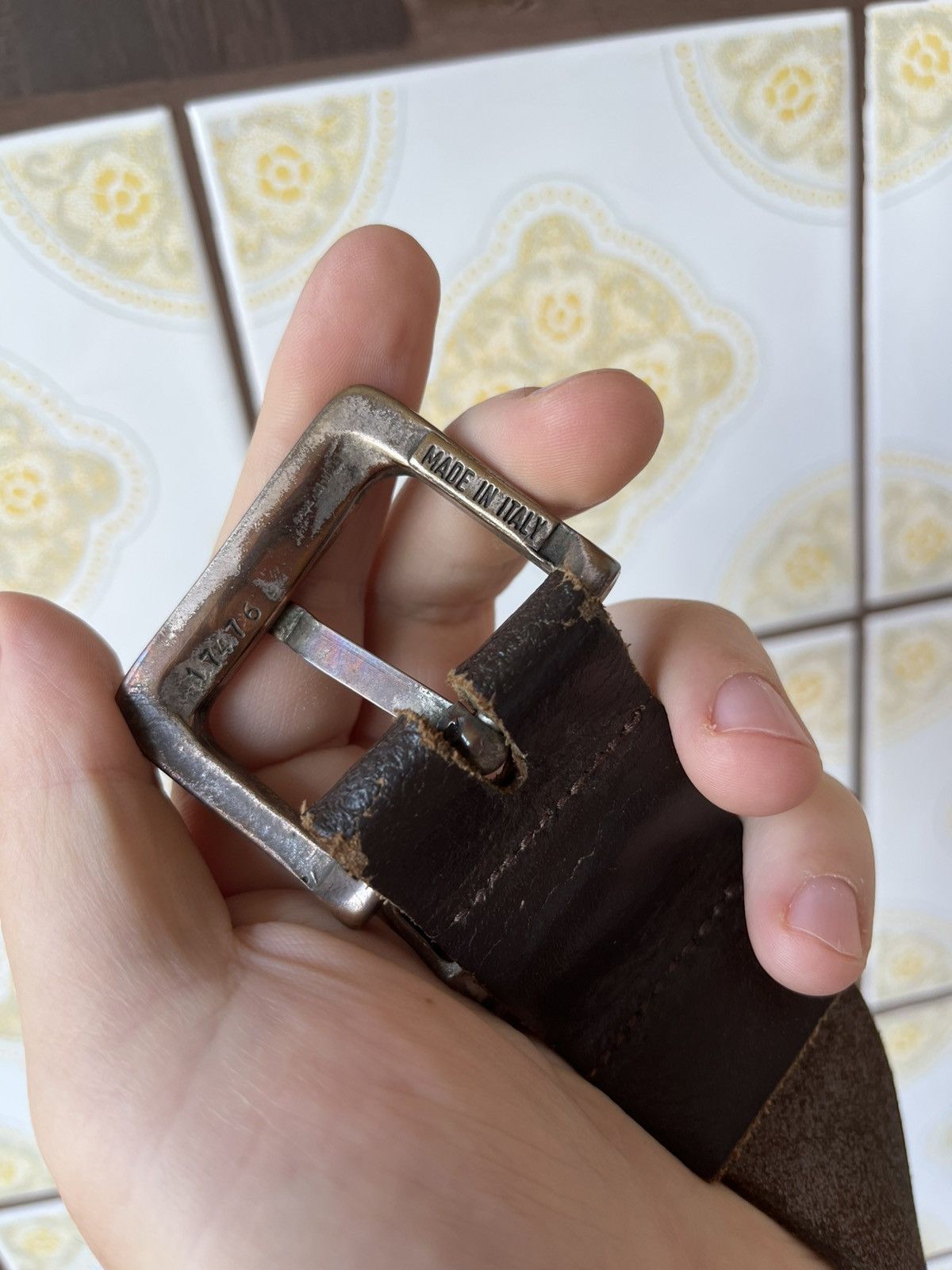 Wrangler Wrangler vintage leather belt Size ONE SIZE - 3 Thumbnail