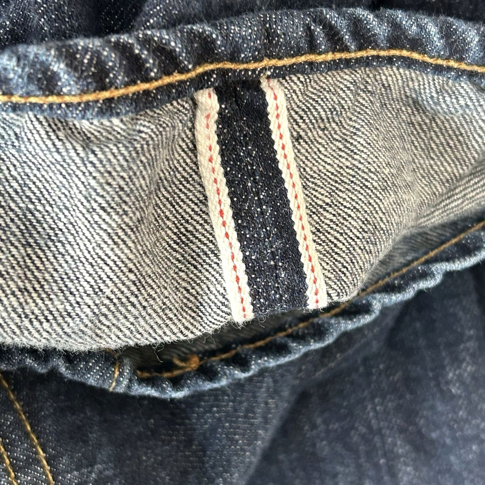 Denime VINTAGE The Stronghold Selvedge Denim Blue Jeans Slim Fit Men 29x30 Slim Blue City Fashion 5-Pocket Mens Size US 29 - 7 Thumbnail