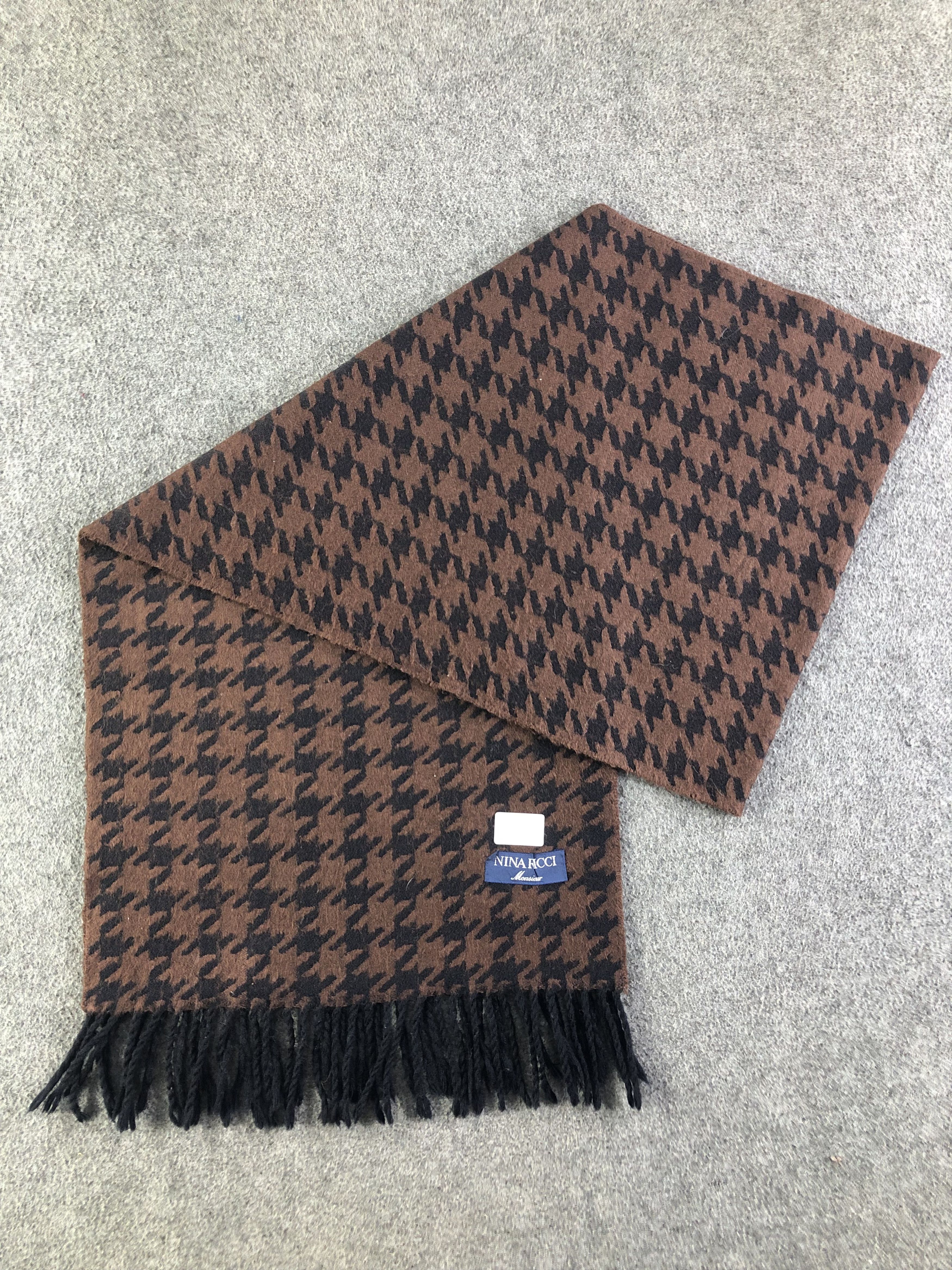 Nina Ricci Nina Ricci Houndstooth Scarf / Muffler / Neckwear SS1393 Size ONE SIZE - 5 Thumbnail
