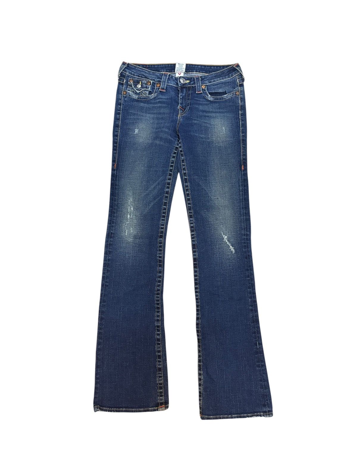True Religion Y2K Distressed True Religion Flare Bootcut Denim Jeans Size 31" - 1 Thumbnail