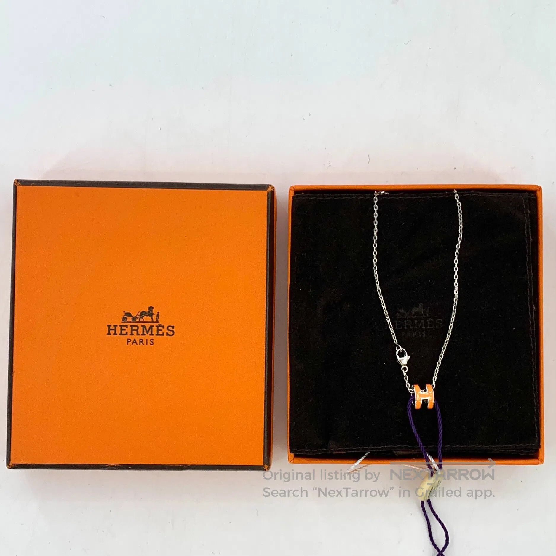 Hermes Hermes Silver H Letter Pendant Necklace| Size ONE SIZE - 9 Thumbnail