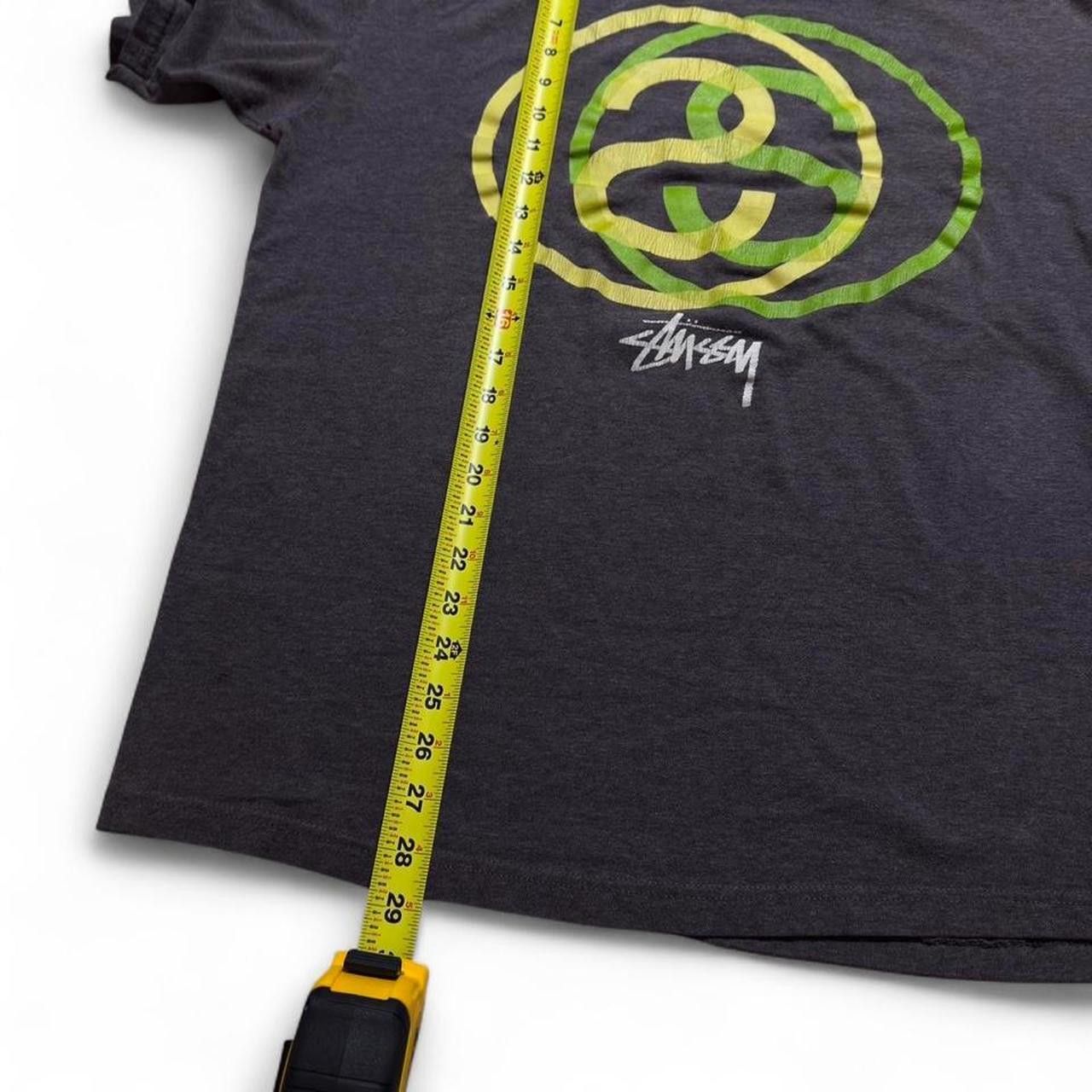 Stussy 2000 Y2k Stussy Double S Gray Black Graphic Tshirt Size US XL / EU 56 / 4 - 4 Thumbnail
