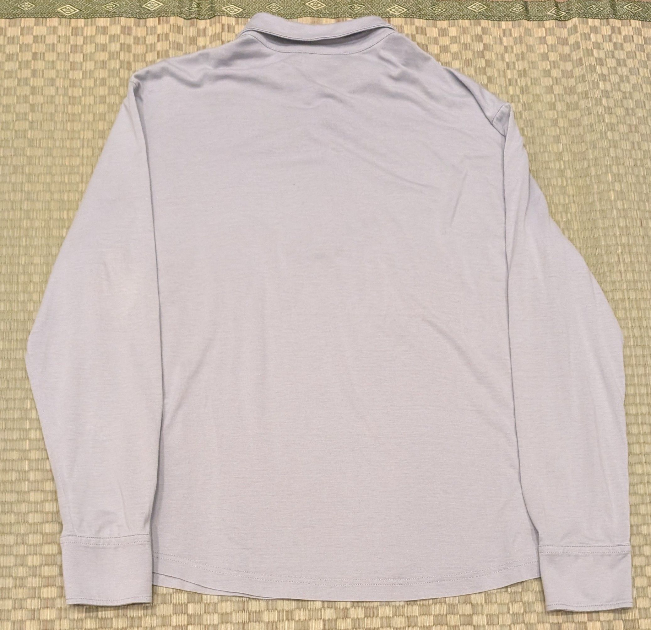 Other Luca Faloni Silk Cotton Long Sleeve Polo Gray Made in Italy Size US L / EU 52-54 / 3 - 2 Thumbnail