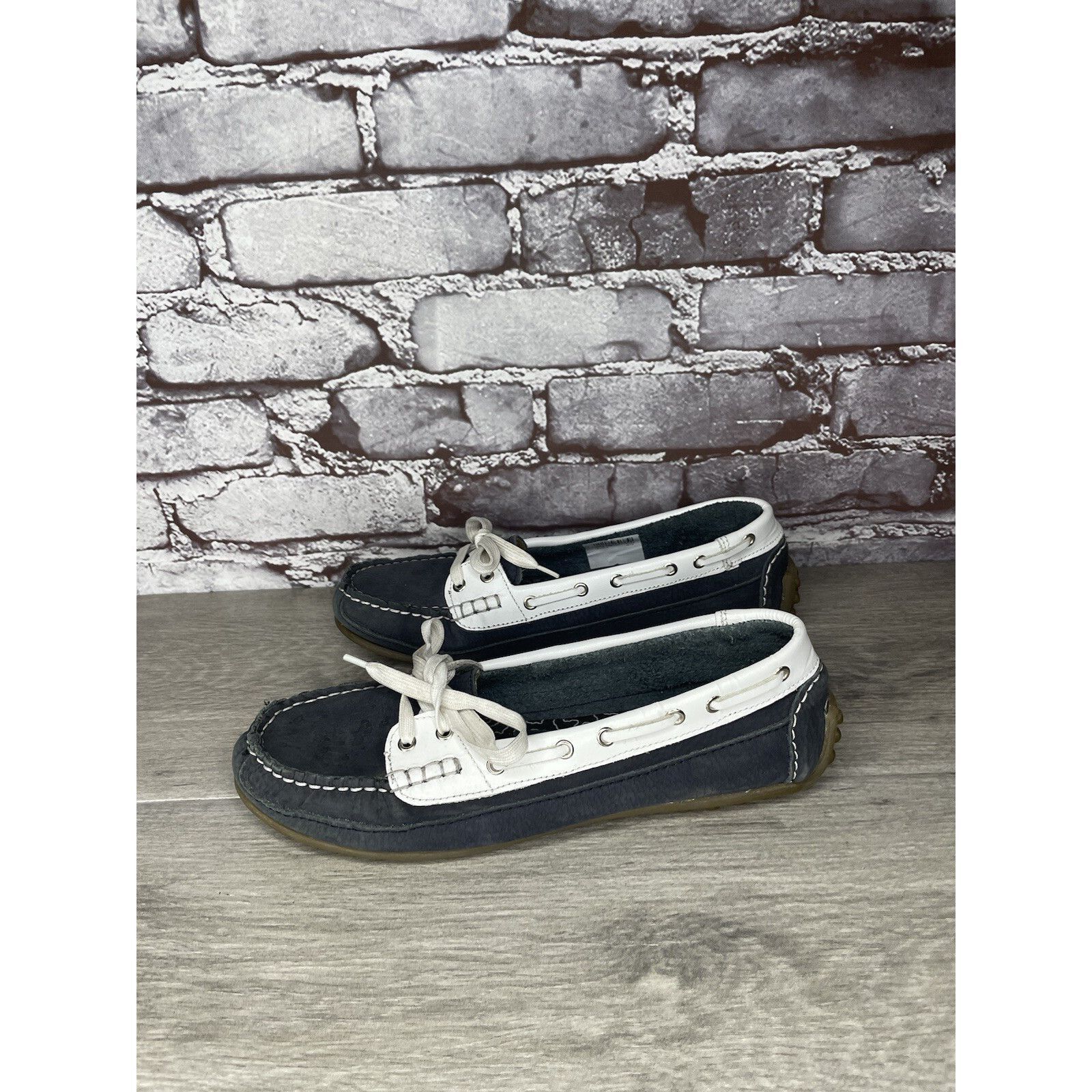 Other SOUL of AFRICA Nerina Juliet White Blue Leather Bow Ballet F Size US 7 / IT 37 - 12 Thumbnail