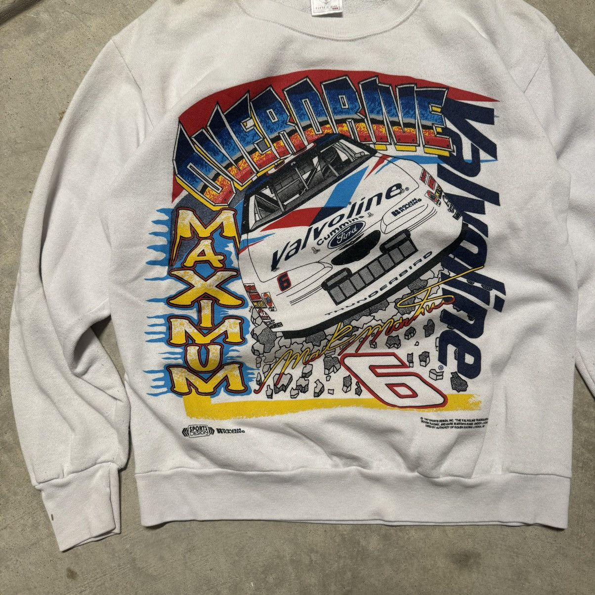 NASCAR × Vintage vintage 90s NASCAR mark martin racing double-sided crewneck Size US M / EU 48-50 / 2 - 3 Thumbnail