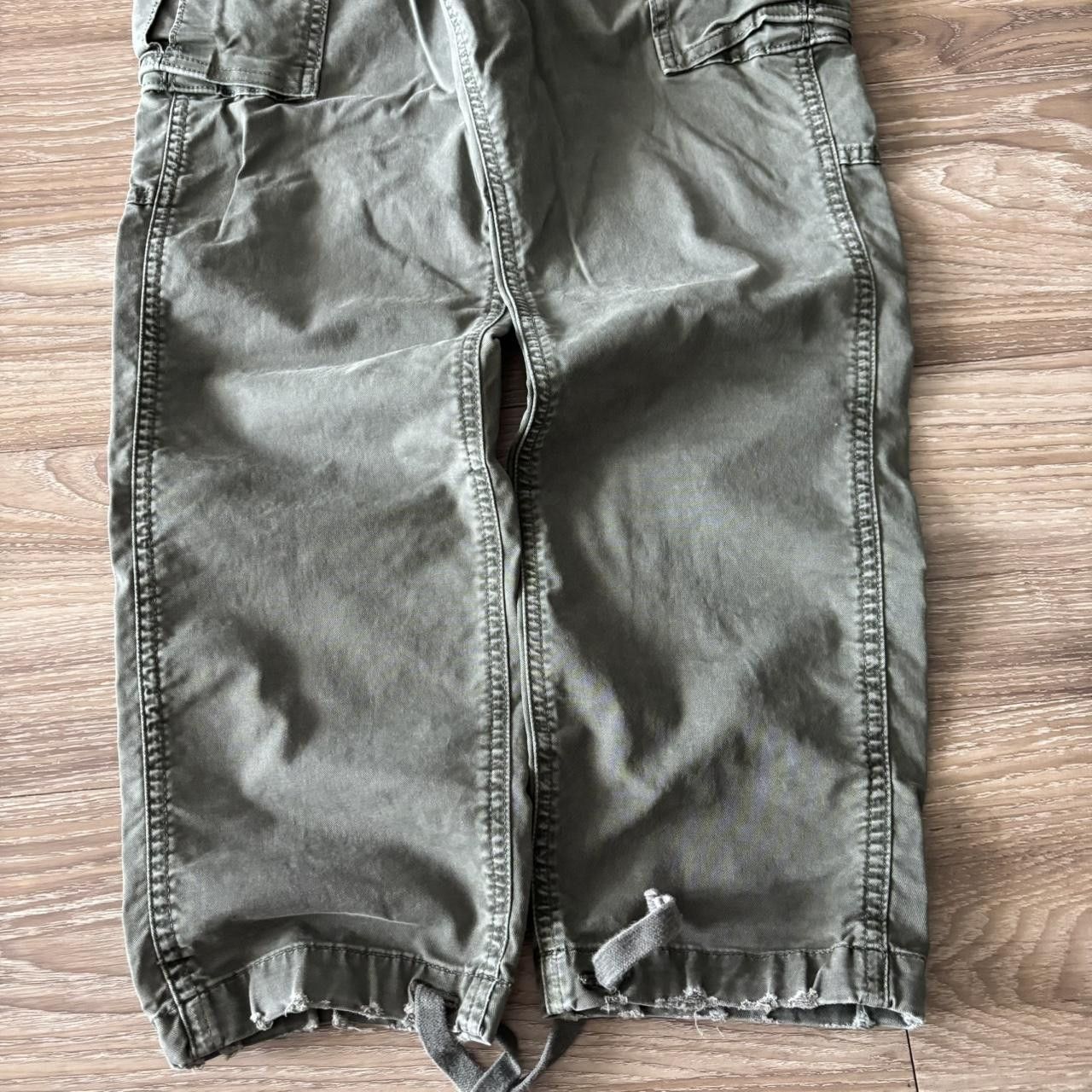 American Eagle Outfitters Crazy Vintage Y2K/2000s Grunge American Eagle Khaki Green Cargo Pants! 34x29 Size US 34 / EU 50 - 6 Thumbnail