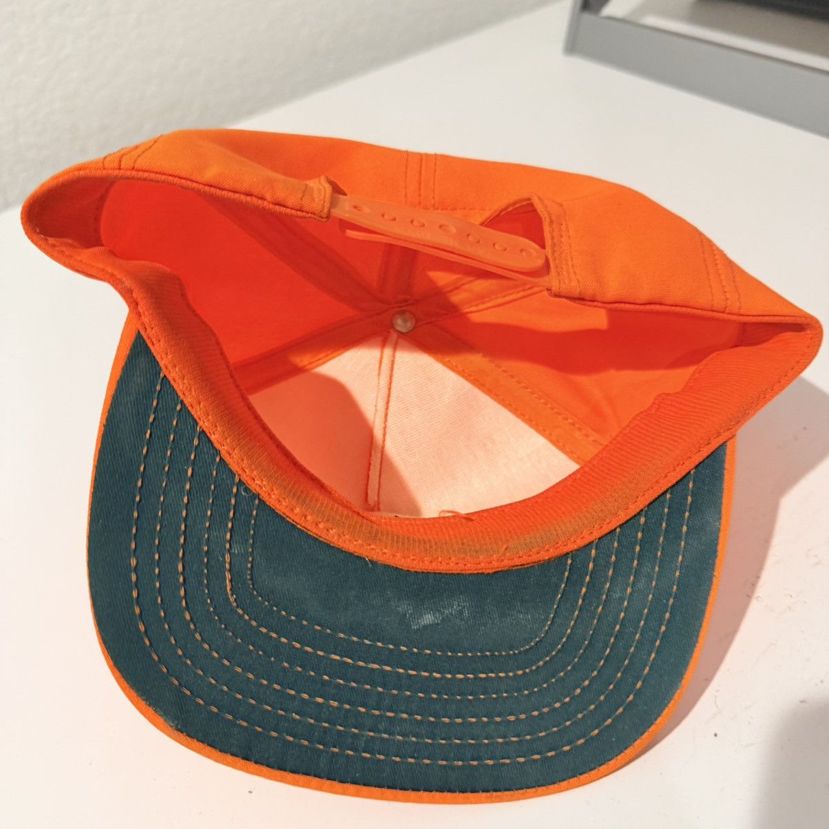 Vintage Vintage Trophy Deer Hunting Snap Back Hat Neon Orange Size ONE SIZE - 3 Thumbnail