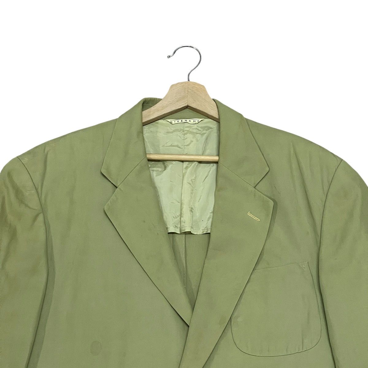 Givenchy Vintage Givenchy Stretch Cotton Silk-Blend Blazer Jacket Size US L / EU 52-54 / 3 - 6 Thumbnail