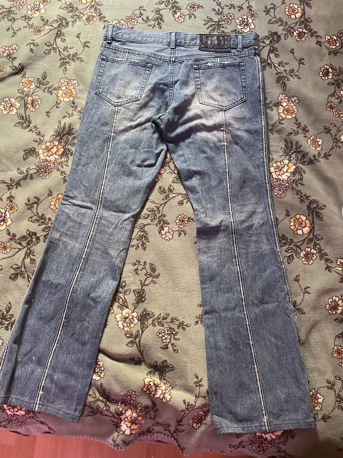 5351 POUR LES HOMMES 5351 Pour Les Hommes Raw Edge Flare Denim Size US 32 / EU 48 - 2 Thumbnail