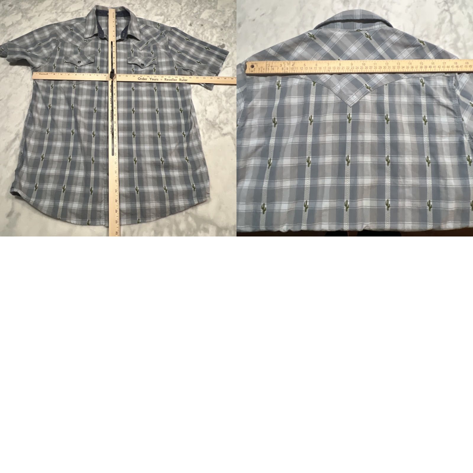 Vintage Moon Shine By Brad Paisley Pearl Snap Western Men’s Large Plaid Cactus Go West Shirt mens Large Blue Cotton Embroidered Western Cactus Go West Shirt Size US L / EU 52-54 / 3 - 8 Thumbnail