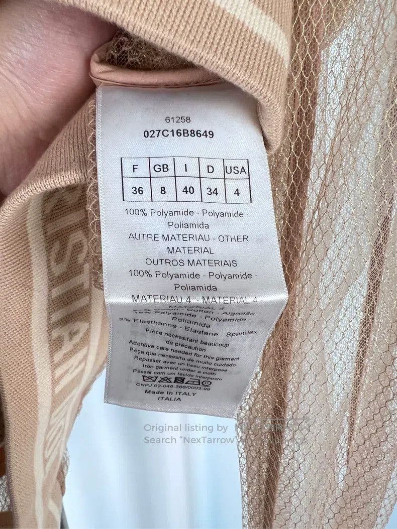 Dior Dior CD logo mesh tulle baseball uniform women's jacket Size XS / US 0-2 / IT 36-38 - 5 Thumbnail