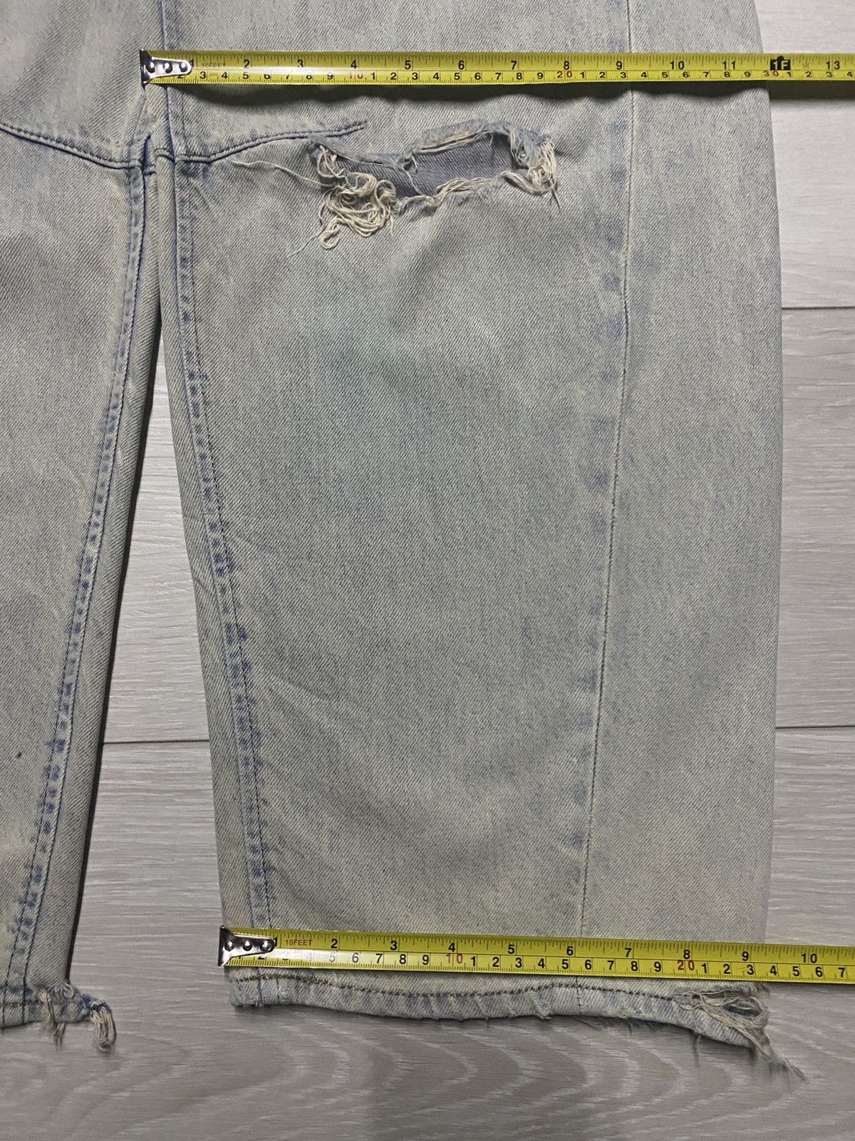 GU Vintage gu denim distressed Baggy Jeans Size US 29 - 13 Thumbnail