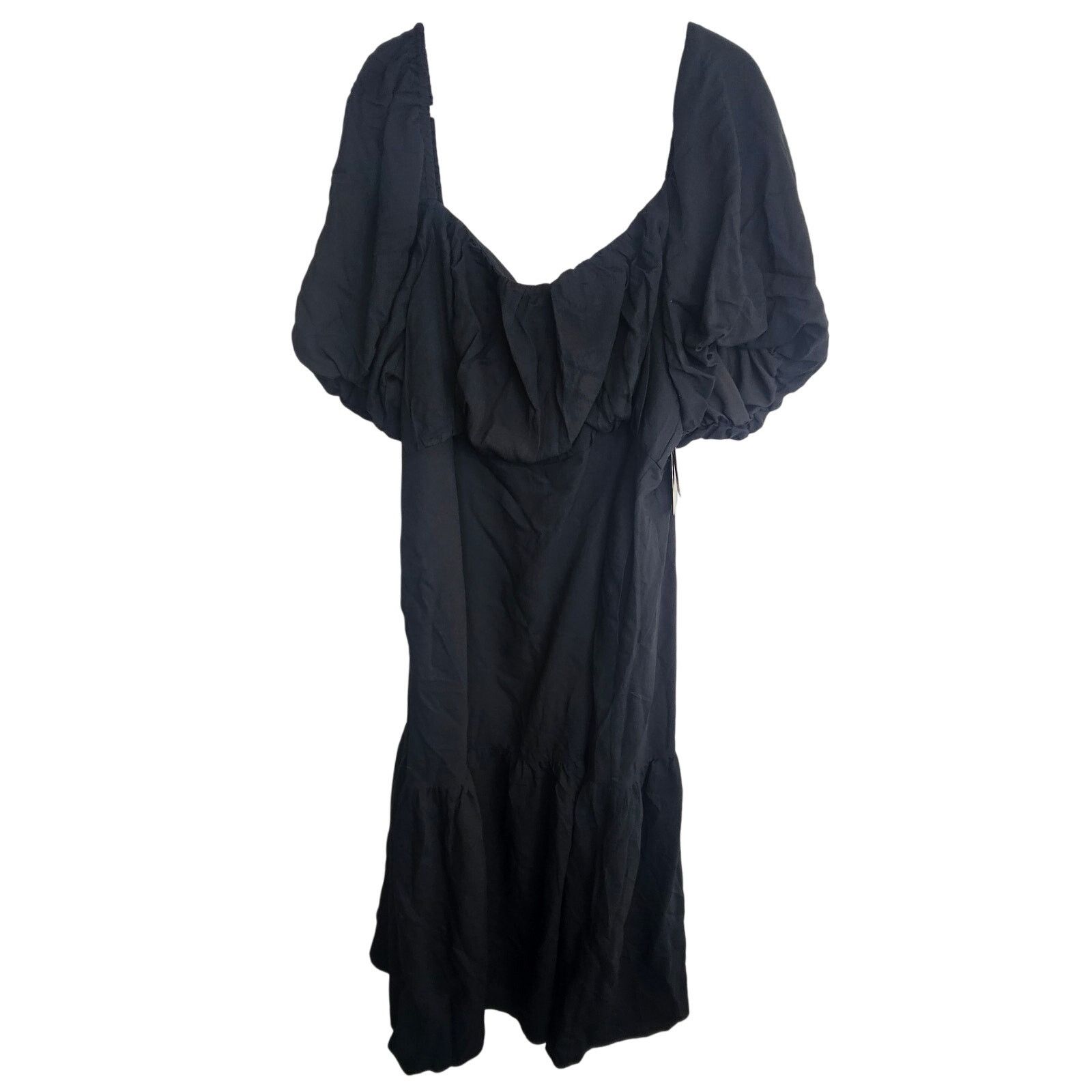 ELAN Eloquii Womens Tiered Maxi Dress Plus Size 26 Milkmaid Size 4XL / US 24-26 - 2 Thumbnail