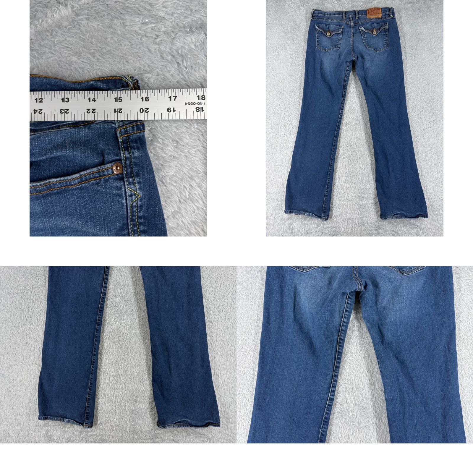 Lucky Brand VINTAGE Lucky Brand Jeans Womens Blue Denim 30x30 Bootcut Low Rise Cotton 10 Regular 5-Pocket Womens Mens? Size 32" / US 10 / IT 46 - 9 Thumbnail