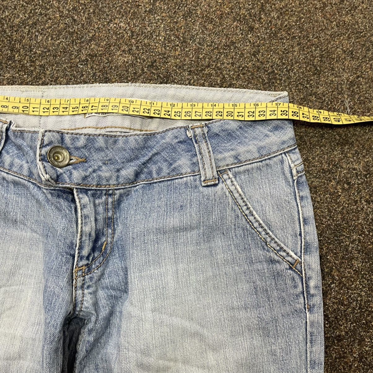 Vintage Vintage Y2K Light Wash Baggy Wide Leg Jeans Skate Flared Size 32" / US 10 / IT 46 - 6 Thumbnail