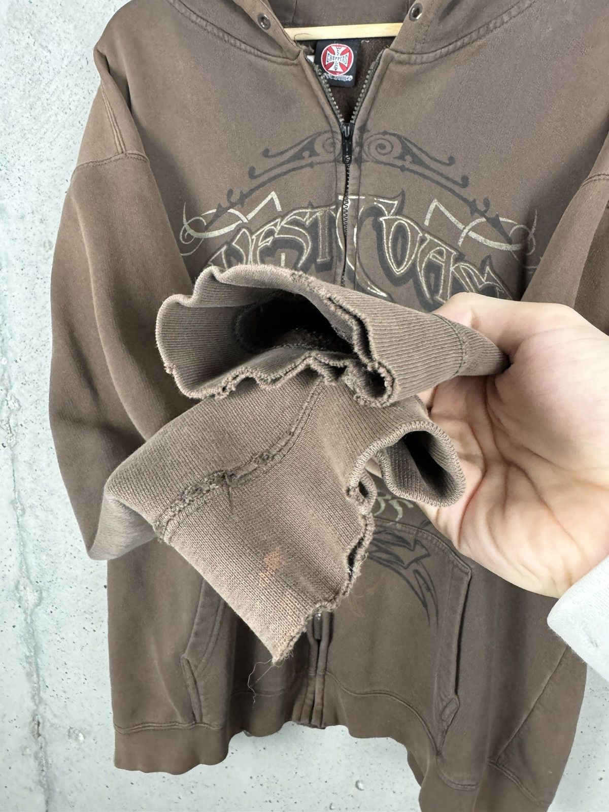 Vintage Vintage West Coast Choppers Faded Snake Zip Hoodie Size US XL / EU 56 / 4 - 6 Thumbnail