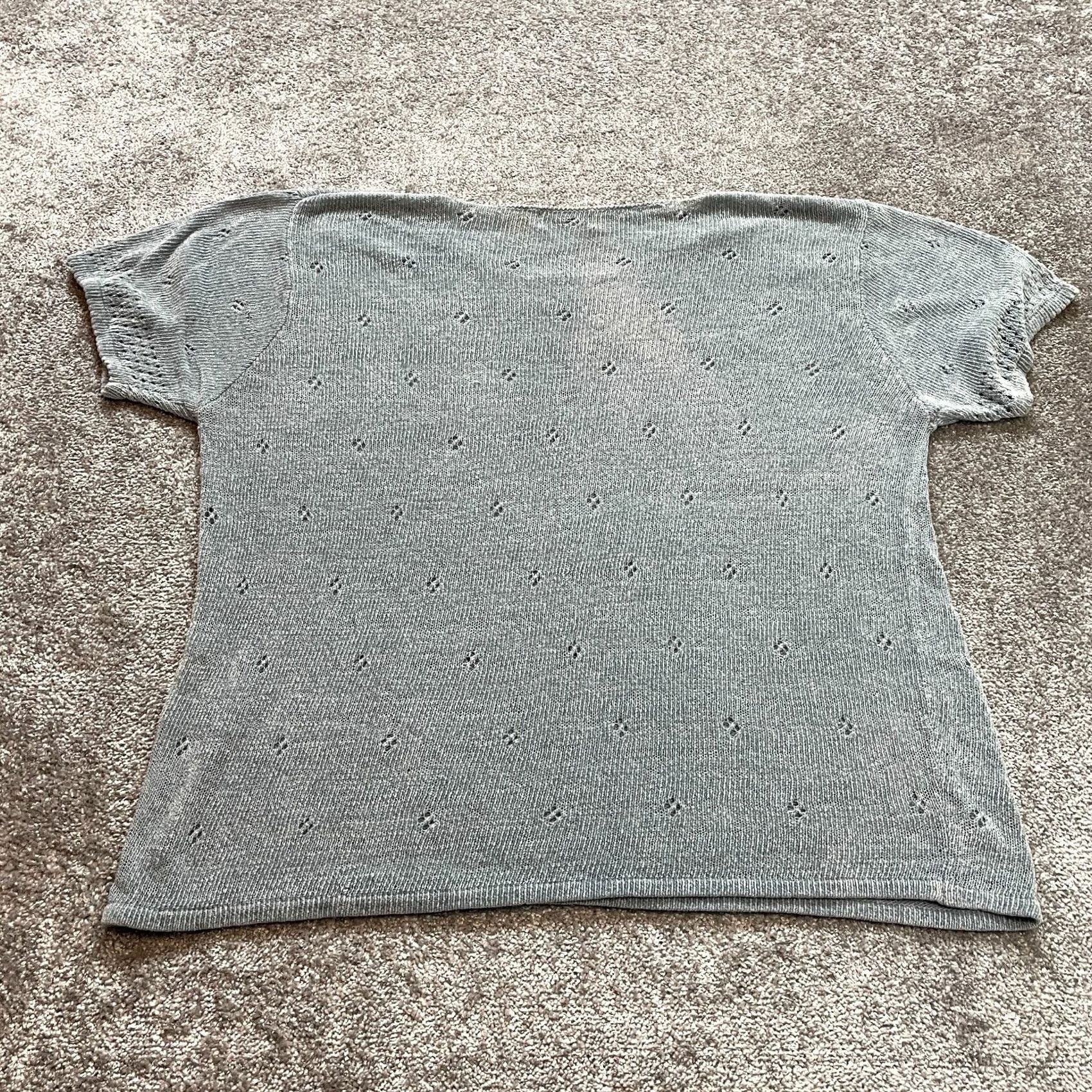 Vintage Unbranded Pullover Sweater Womens 3X Silver Short Sleeve Soft Sweatshirt Knit Size XXL / US 16-18 / IT 52-54 - 6 Thumbnail
