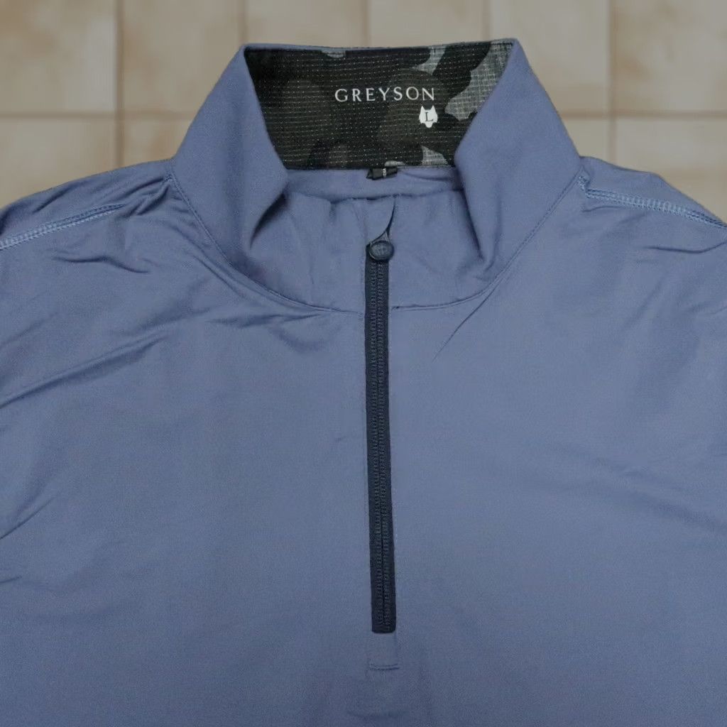 Vintage Greyson Pullover Mens Large Blue Sequoia Quarter Zip Performance Golf Size US L / EU 52-54 / 3 - 1 Thumbnail