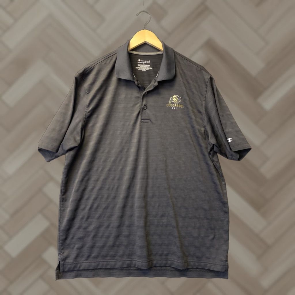 Champion Champion Black Golf Polo Shirt Size L Short Sleeve Colorado Buffaloes /124-5 Size US L / EU 52-54 / 3 - 1 Thumbnail