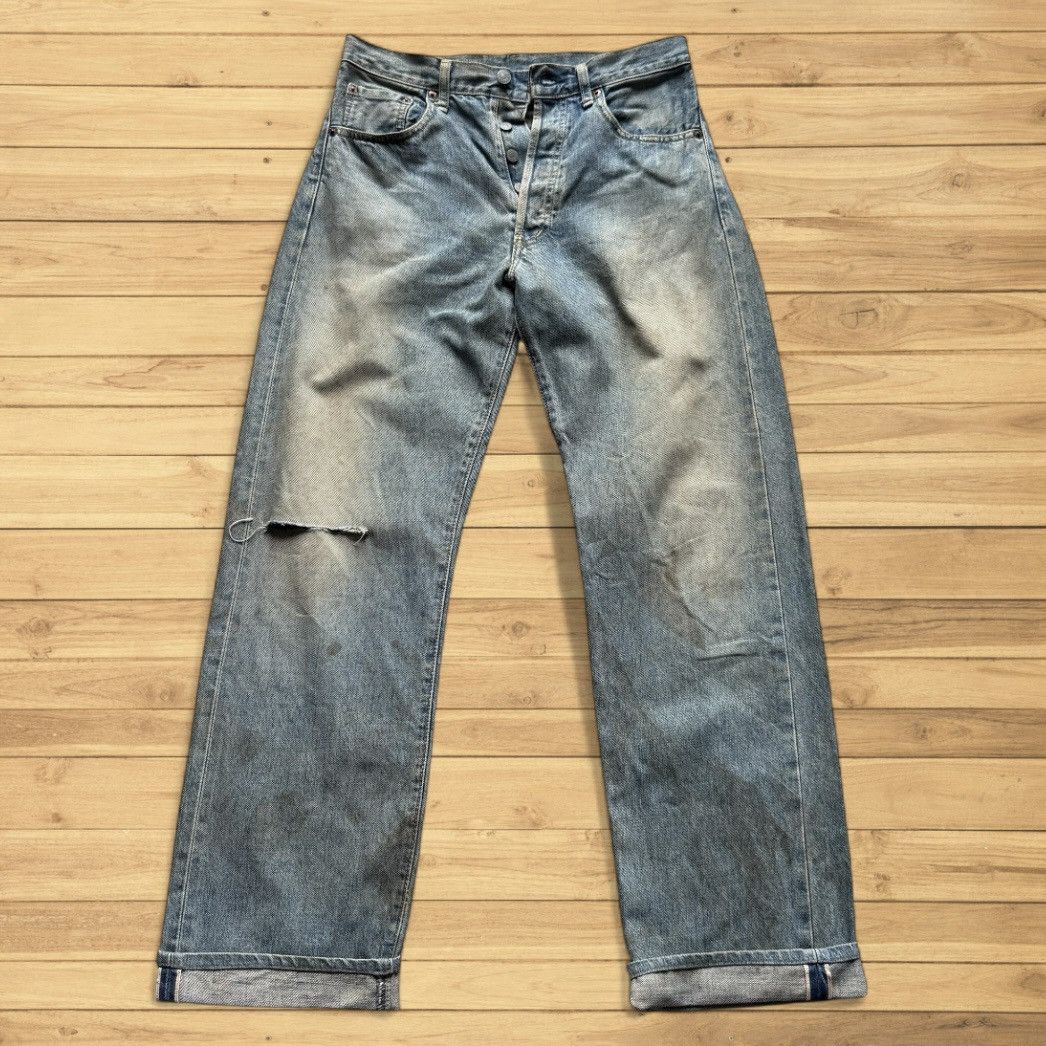 Levi's Vintage Clothing Levis E 503 B-XX 1996 Distressed Selvedge 1970 Aging Denim Size US 32 / EU 48 - 1 Thumbnail
