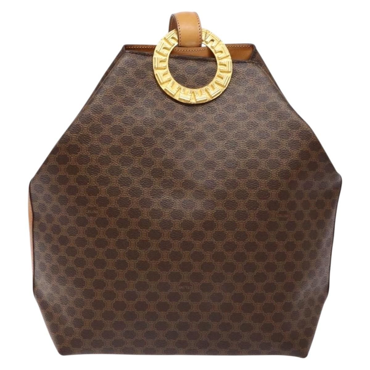 Celine CELINE Macadam Canvas Shoulder Bag Pvc Leather Brown Gold Size ONE SIZE - 2 Thumbnail