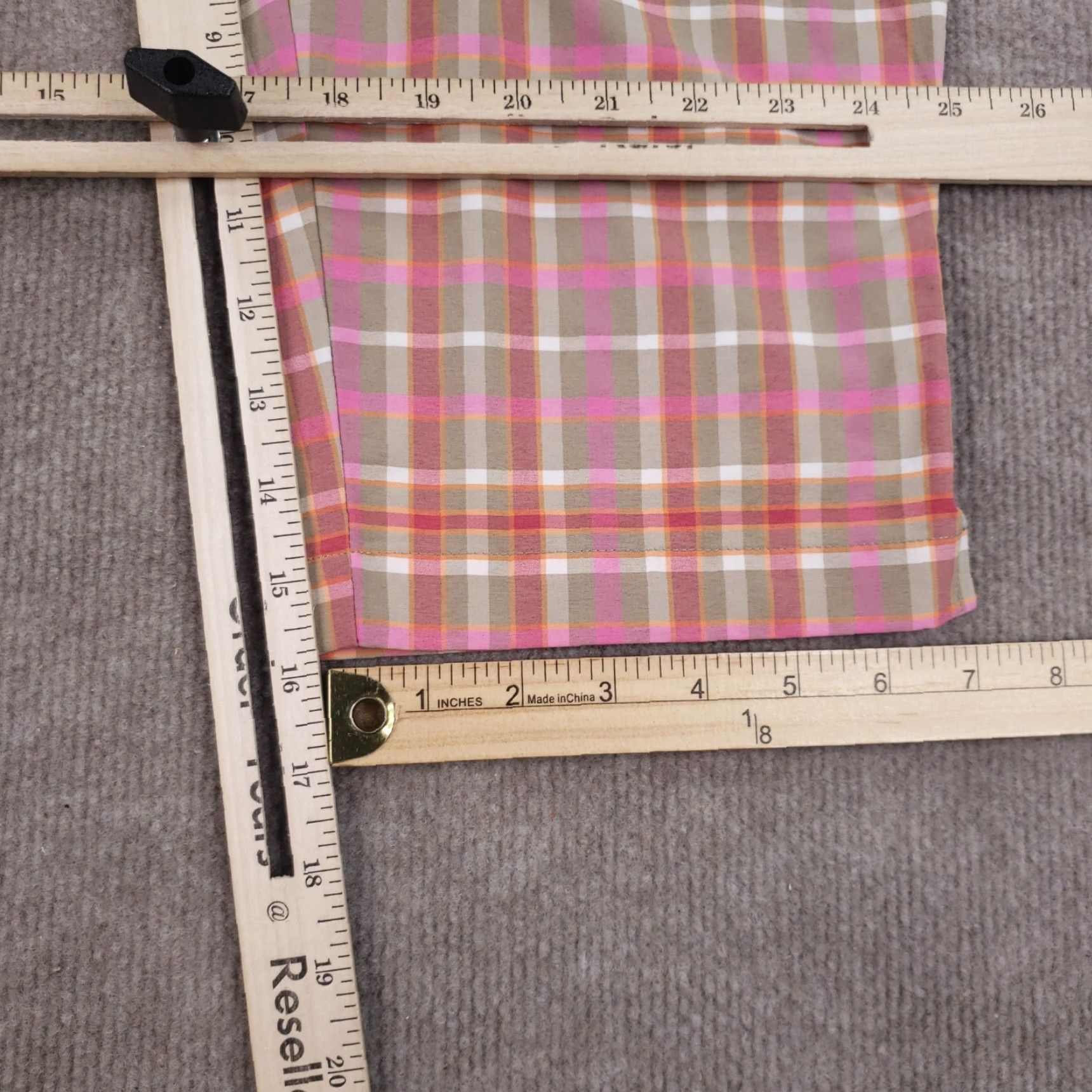 Adidas Adidas Women's Bermuda Shorts Pink Beige Plaid Size 4 Regular Lightweight Size 27" / US 4 / IT 40 - 3 Thumbnail