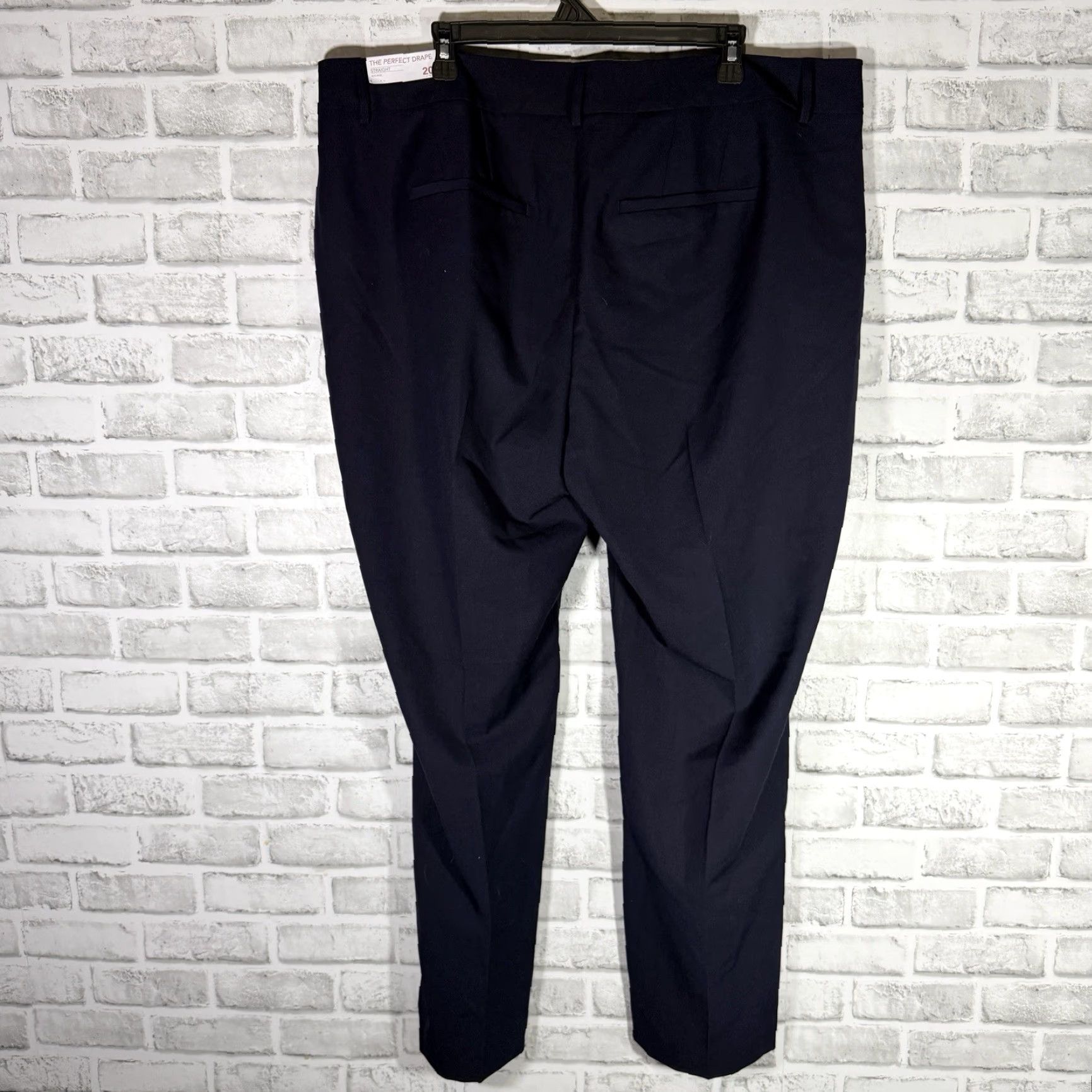 Vintage Lane Bryant Polyester Blend Dress Pants NWT The Perfect Drape Straight Mid Rise Womens 20 Denim Blue Casual Pants Size ONE SIZE - 5 Thumbnail