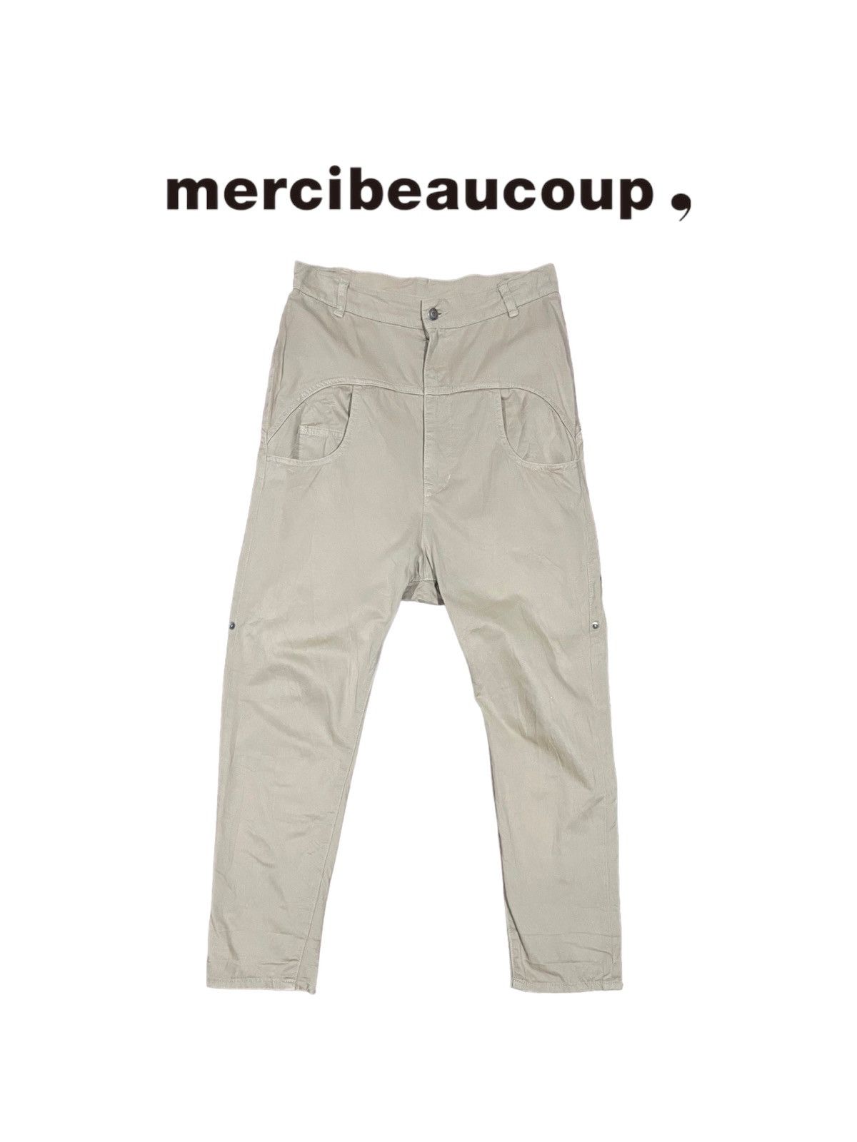 image of Issey Miyake Jevous Enprie Mercibeaucoup Drop Crotch Pants in Brown, Men's (Size 30)
