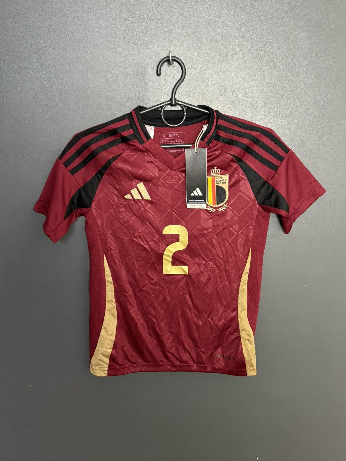 Adidas KIDS New Belgium 2024 Home Debast Football Jersey T-Shirt Size US XS / EU 42 / 0 - 2 Thumbnail