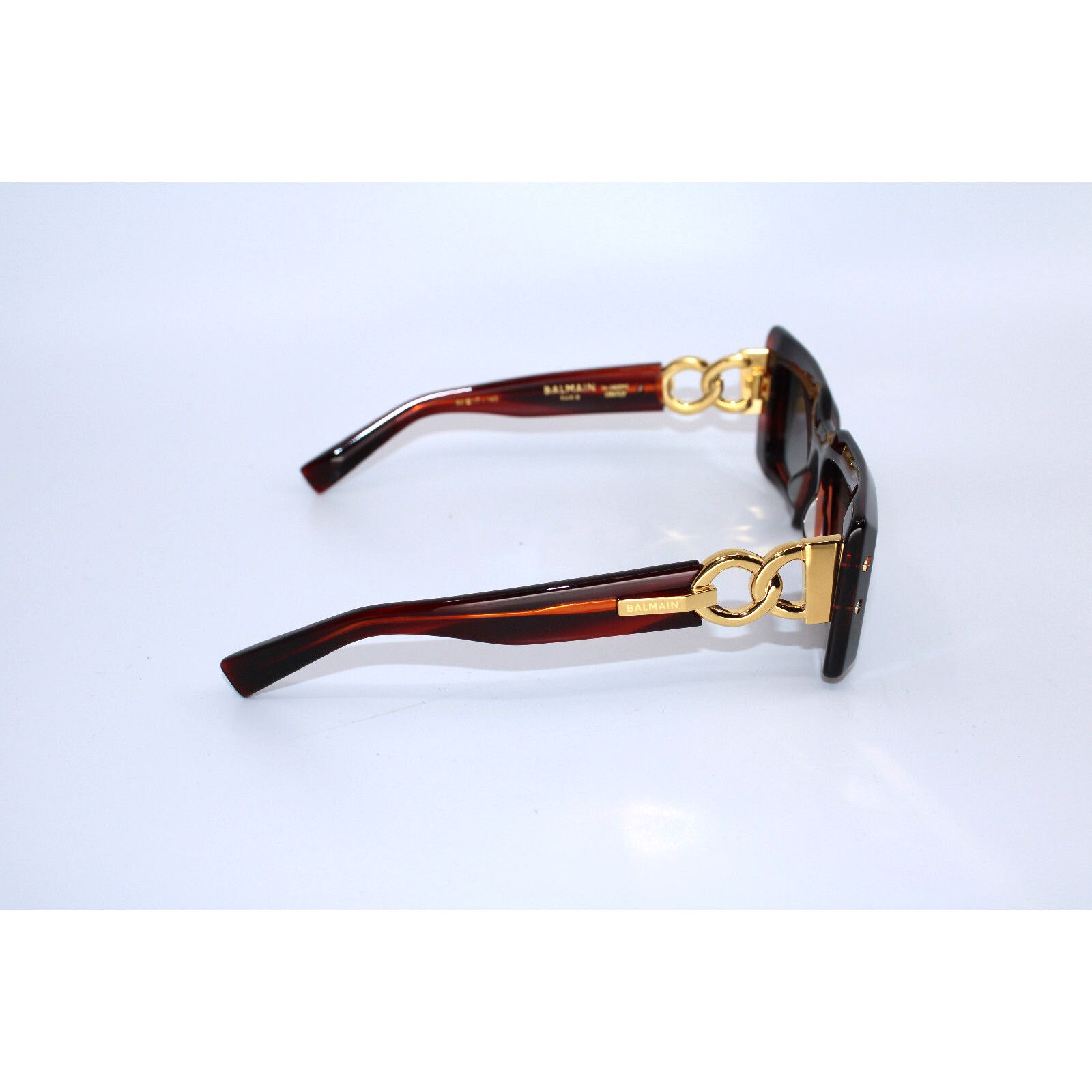 Balmain New in Box BALMAIN Imperial BPS-145B-53 Red Gold Sunglasses Size ONE SIZE - 4 Thumbnail