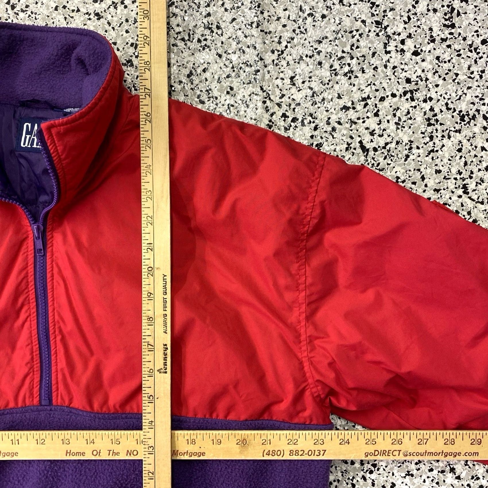 Gap VINTAGE Gap Fleece Jacket Hybrid Fleece 90s Purple/Red Eastern Summit Championship Medium Mens Jacket Size US M / EU 48-50 / 2 - 4 Thumbnail