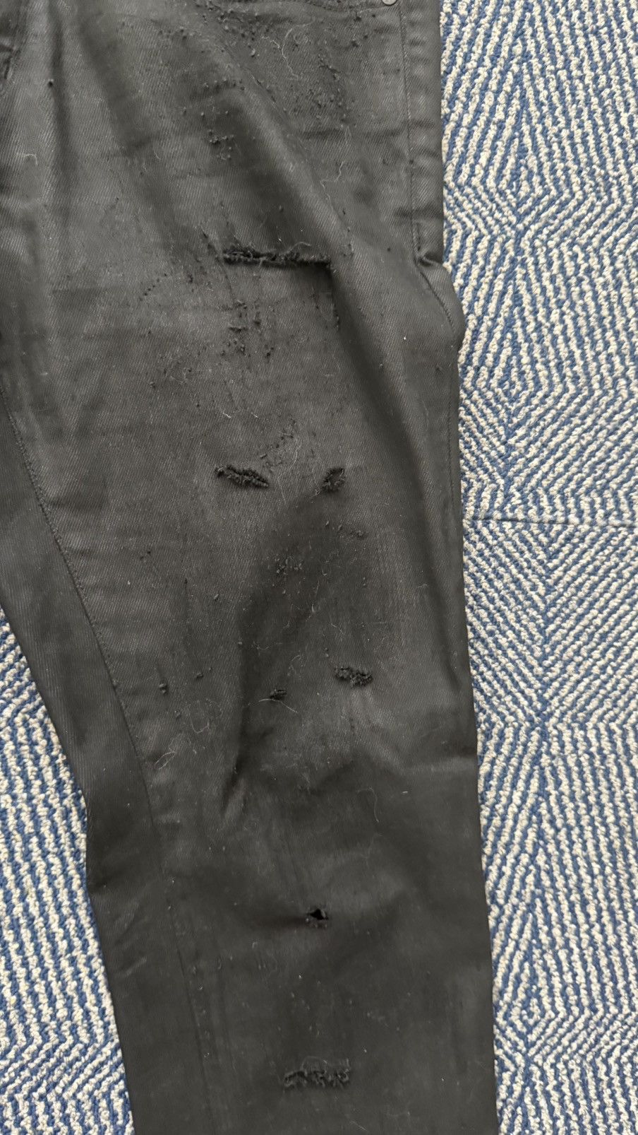 John Varvatos BLACK WAXED JOHN VARVATOS SKINNY DENIM Size US 33 - 4 Thumbnail