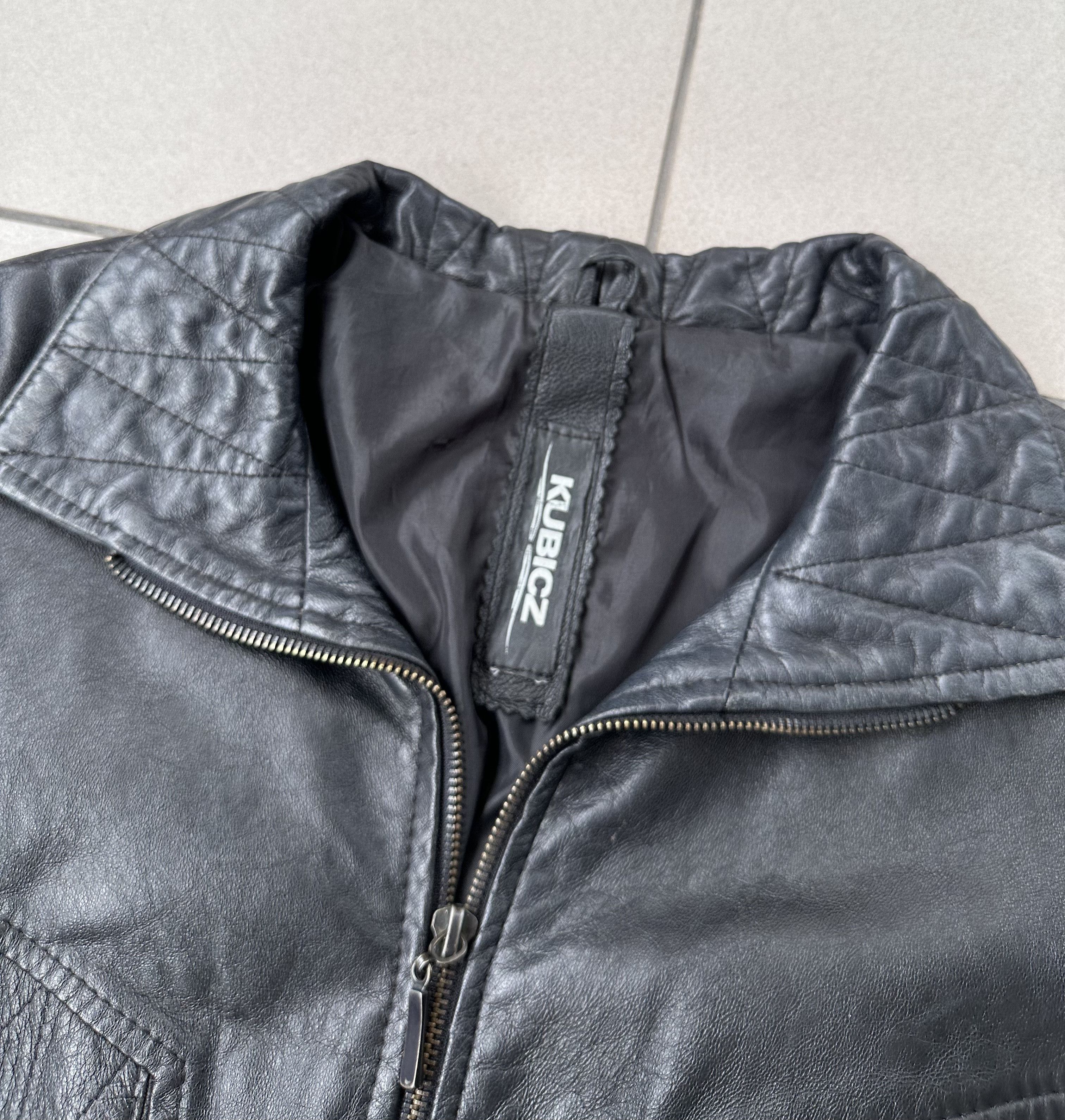 Vintage Vintage Avant Garde women biker boxy leather jacket Size L / US 10 / IT 46 - 5 Thumbnail