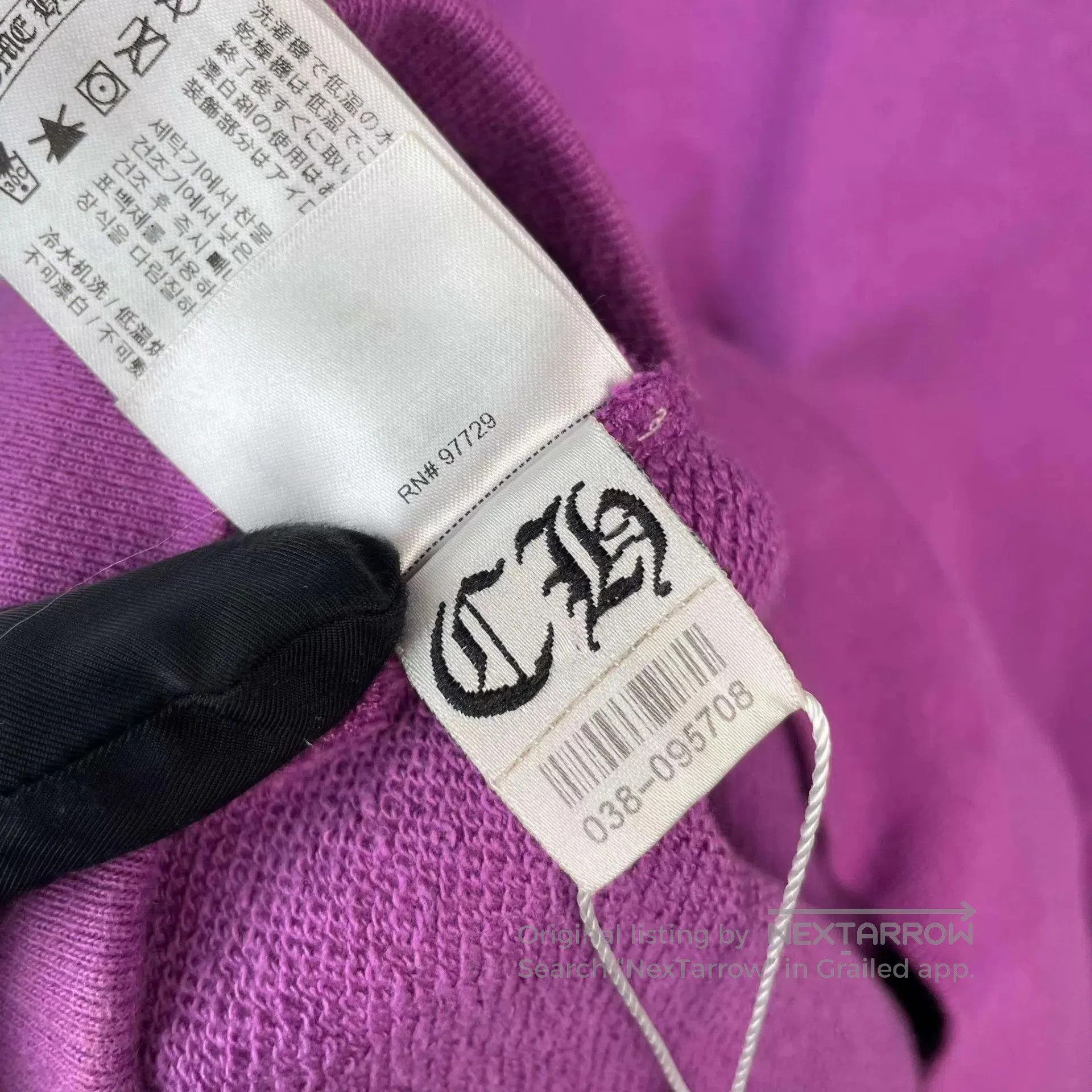 Chrome Hearts Purple Graphic Hoodie with Front Pocket and Sleeve Art. Size US M / EU 48-50 / 2 - 5 Thumbnail