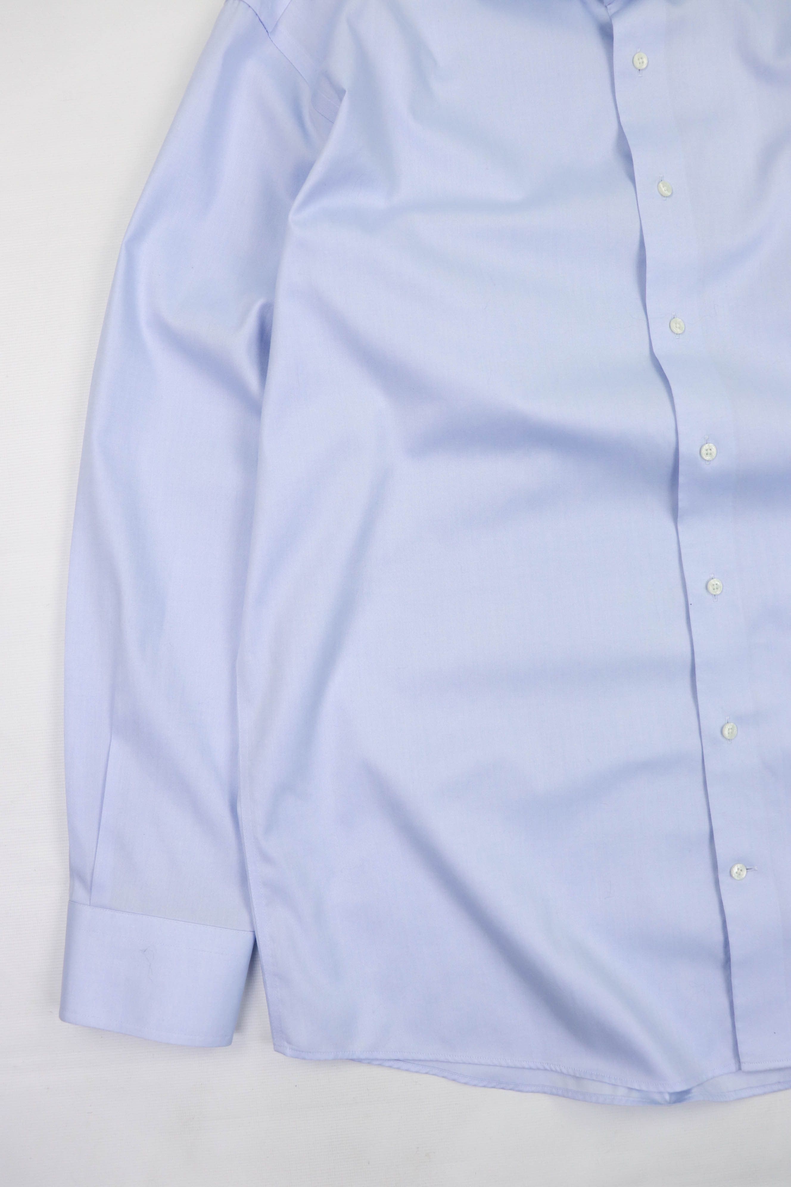 Suitsupply Suitsupply Light Blue Pure Cotton Slim Fit Traveller Shirt Size US XXL / EU 58 / 5 - 4 Thumbnail