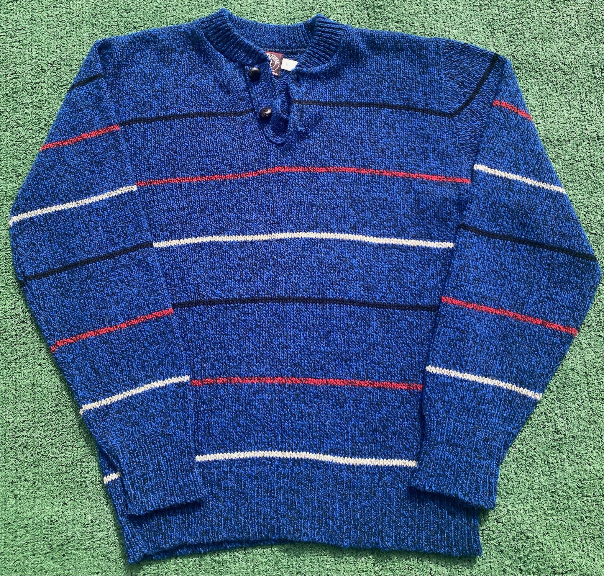Vintage 90’s Victoria Dry Goods Striped Wool Blend Sweater Medium Size US M / EU 48-50 / 2 - 1 Thumbnail