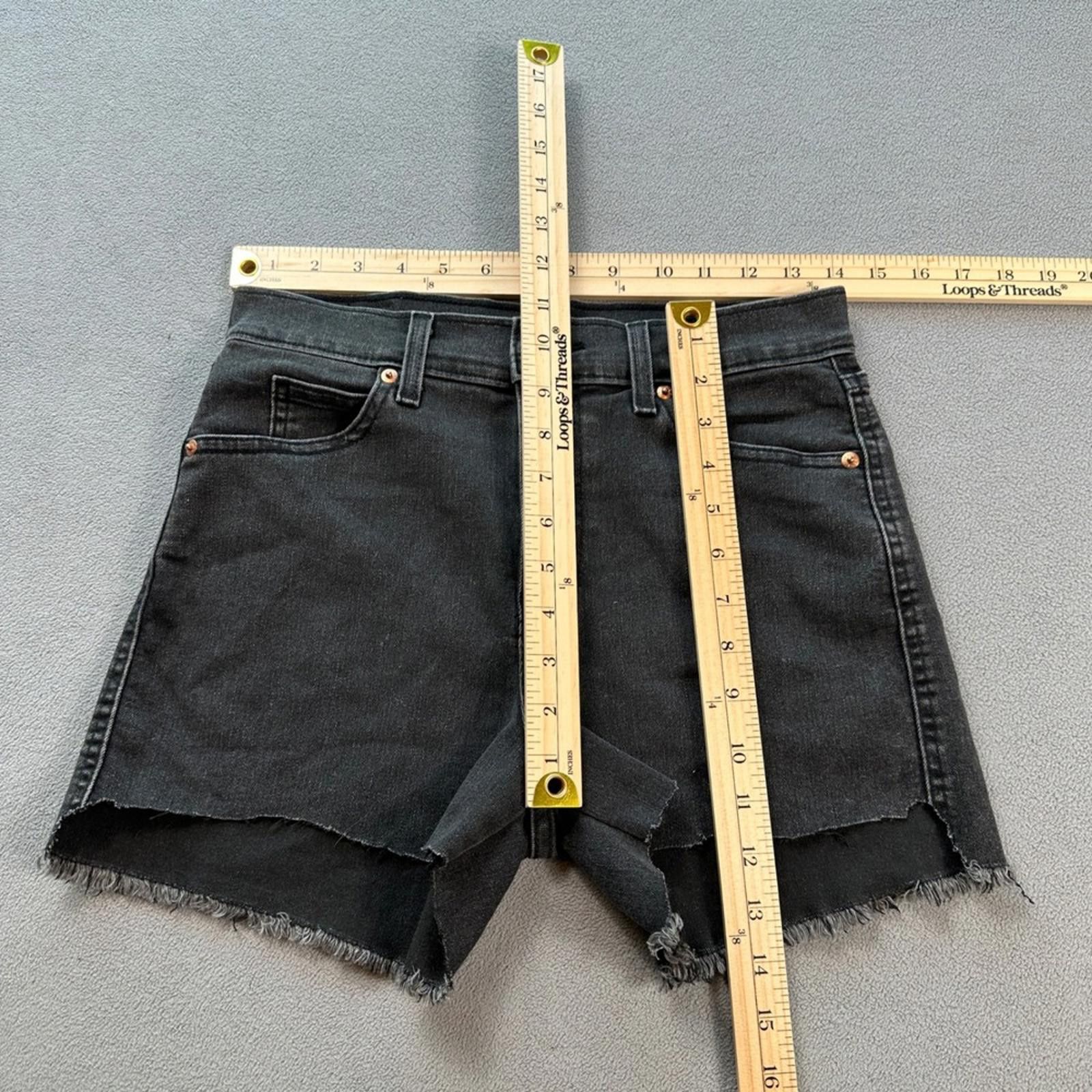 Other Signature by Levi Strauss & Co Denim Shorts Womens 25 Black Size 25" / US 0 / IT 36 - 3 Thumbnail