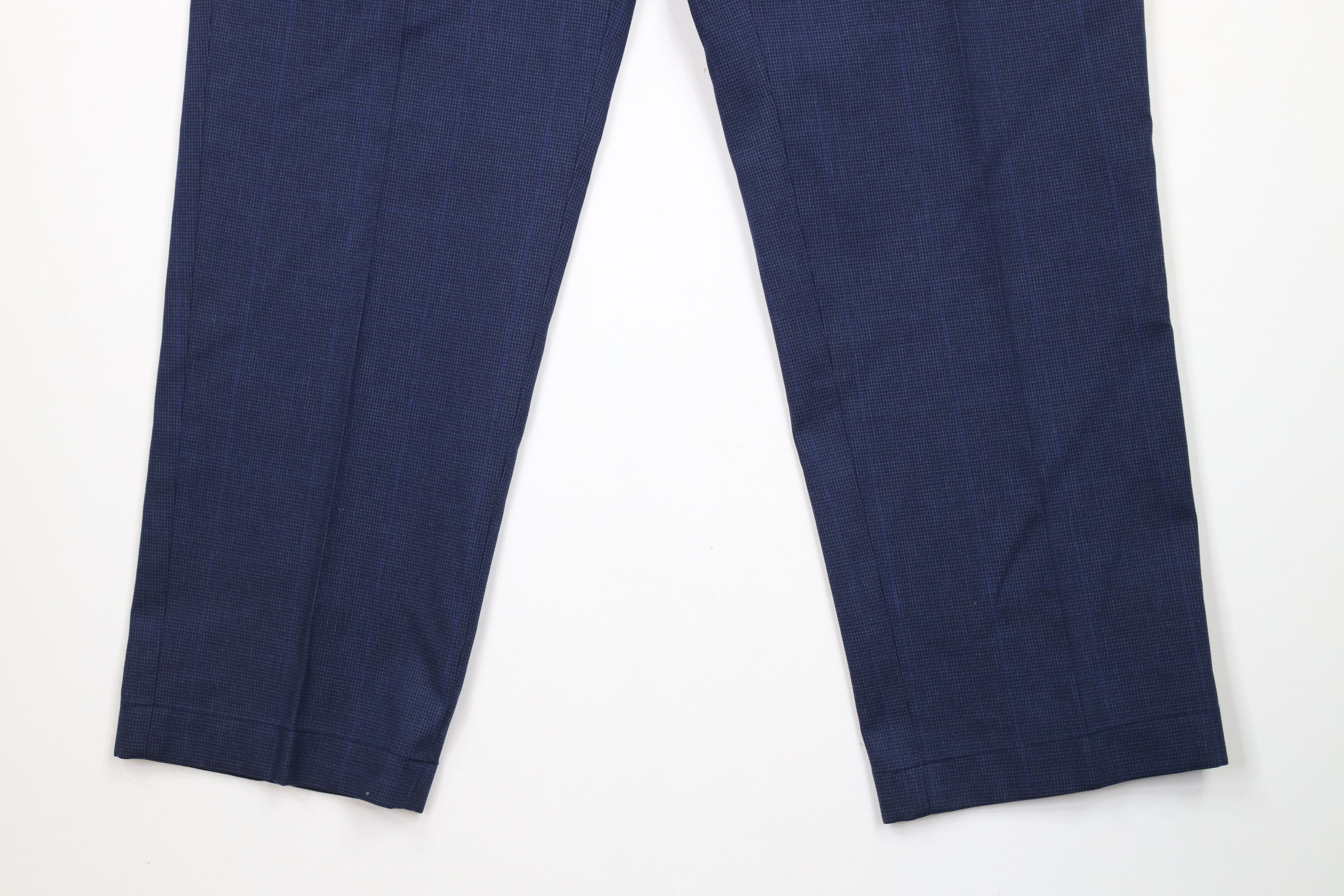 Brooks Brothers × Vintage Brooks Brothers Chino Clark Houndstooth Dress Pants Blue Size US 38 / EU 54 - 4 Thumbnail