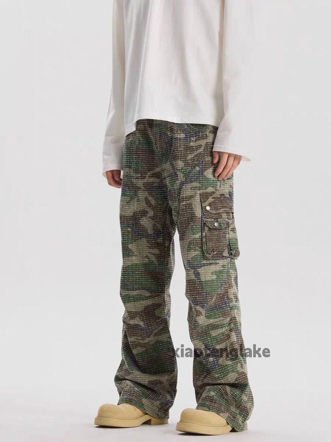 Designer × Vintage utility military pleated cargo yuppie camo utility pants Size US 32 / EU 48 - 10 Thumbnail