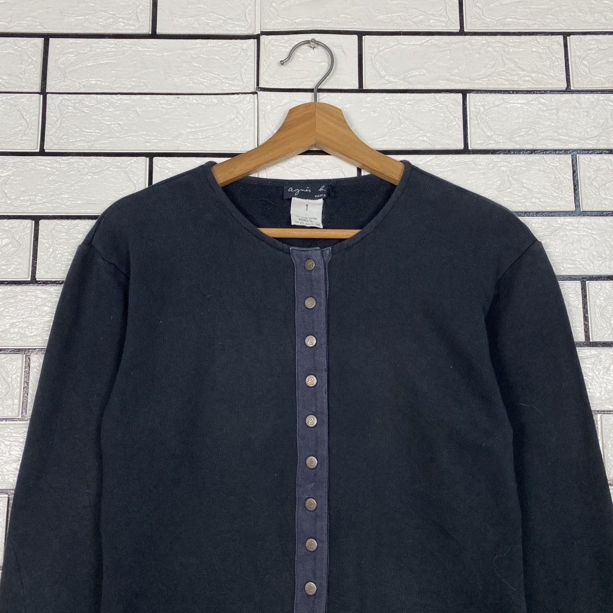 agnes b. 📌Vintage Cardigan Snap Button Agnes B. Military Design Size US M / EU 48-50 / 2 - 4 Thumbnail