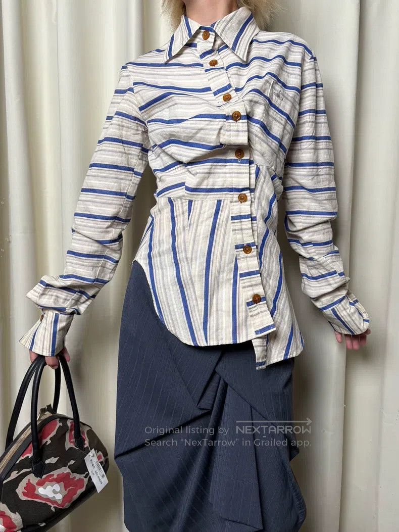 Vivienne Westwood Vivienne Westwood Vintage Striped Shirt Size S / US 4 / IT 40 - 1 Thumbnail
