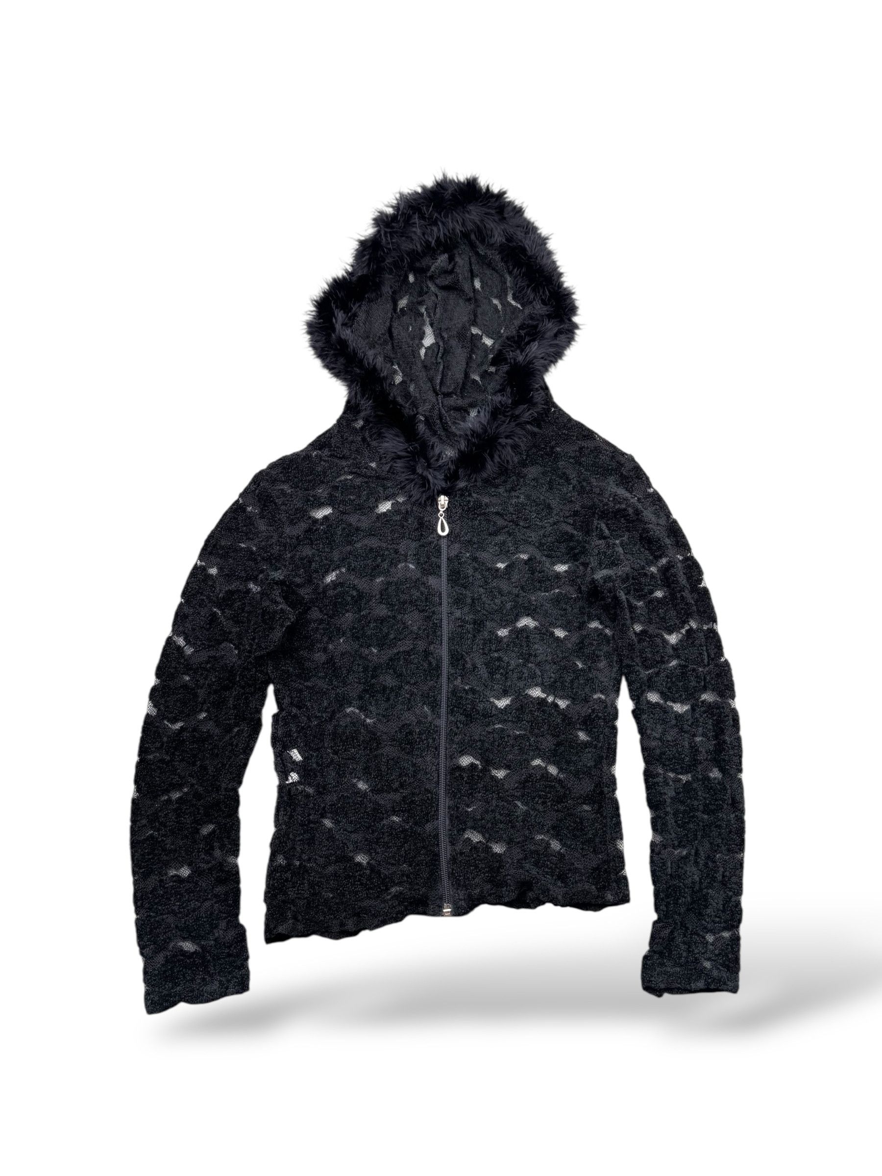 Japanese Brand Vintage Mesh Hoodie With Real Hood W307(V9) Size S / US 4 / IT 40 - 1 Thumbnail