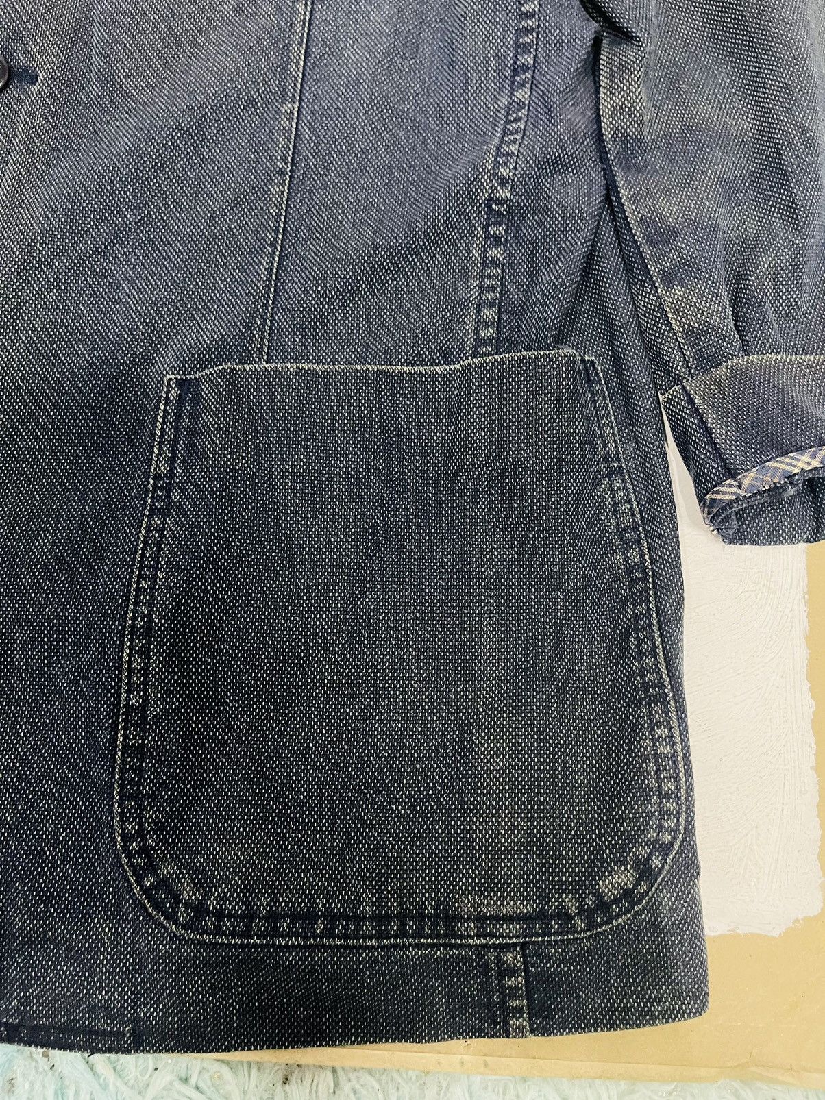 Japanese Brand Bleu Nimes Denim Blazer (07) Size US L / EU 52-54 / 3 - 9 Thumbnail