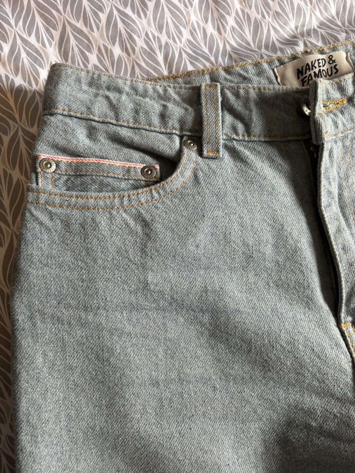 Naked & Famous Naked and Famous Recycled Selvedge Stone Blue - High Skinny Size 26" / US 2 / IT 38 - 2 Thumbnail
